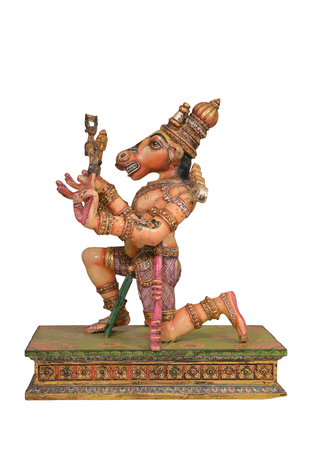 Hand-Painted Varaha Decor Sculpture
