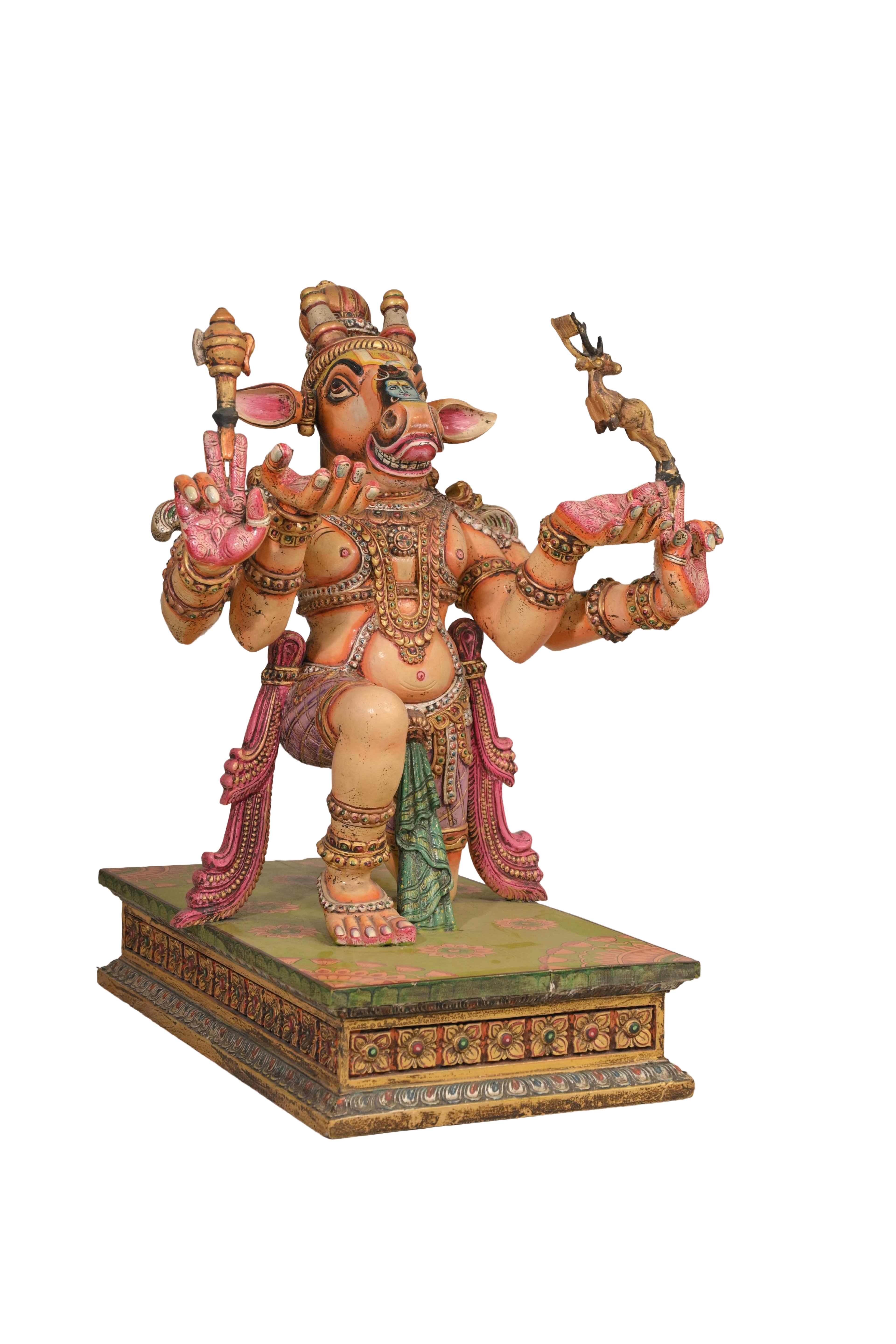 Hand-Painted Varaha Decor Sculpture