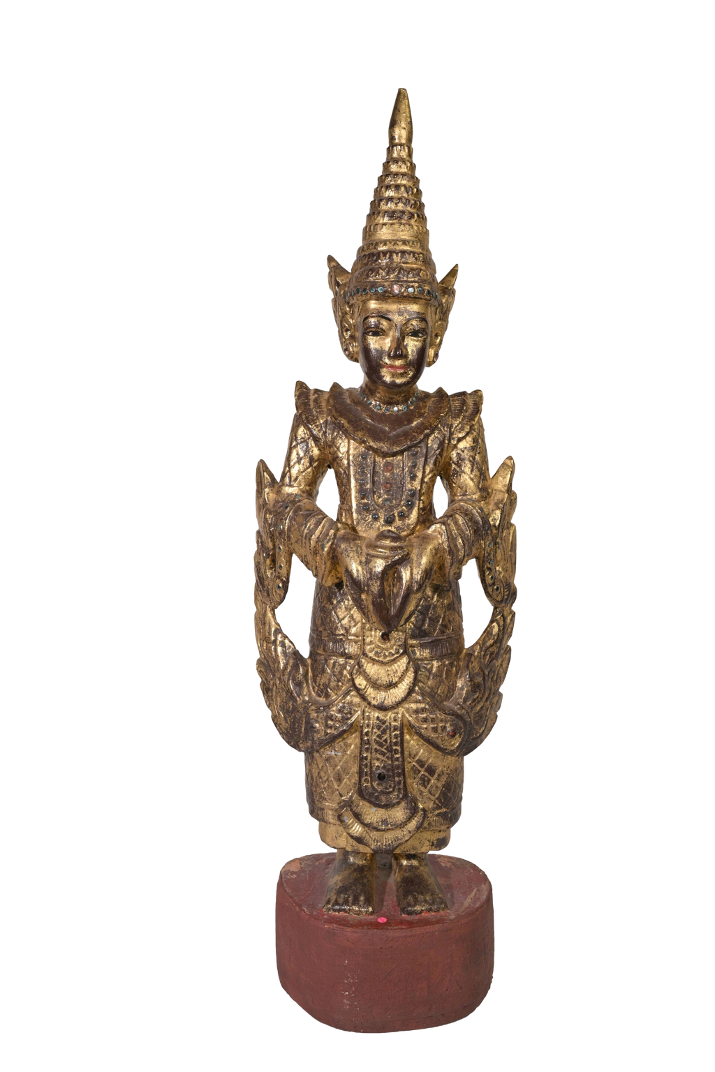Royal Burmese Temple Guardian Sculpture