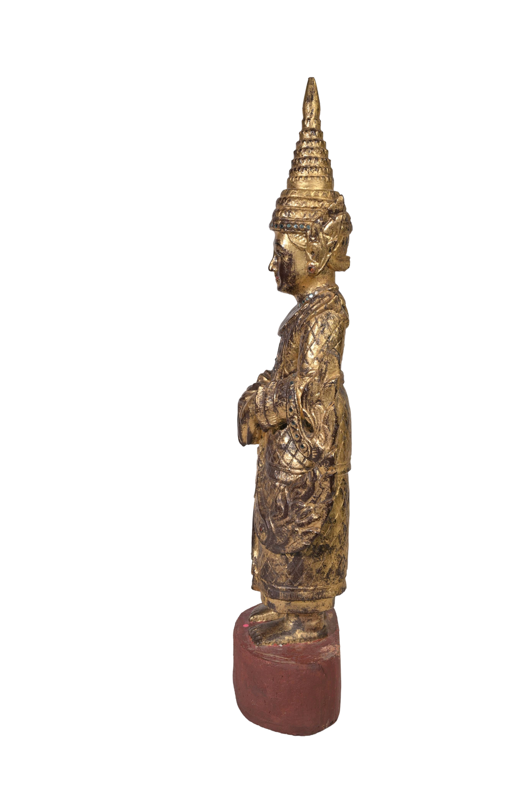 Royal Burmese Temple Guardian Sculpture