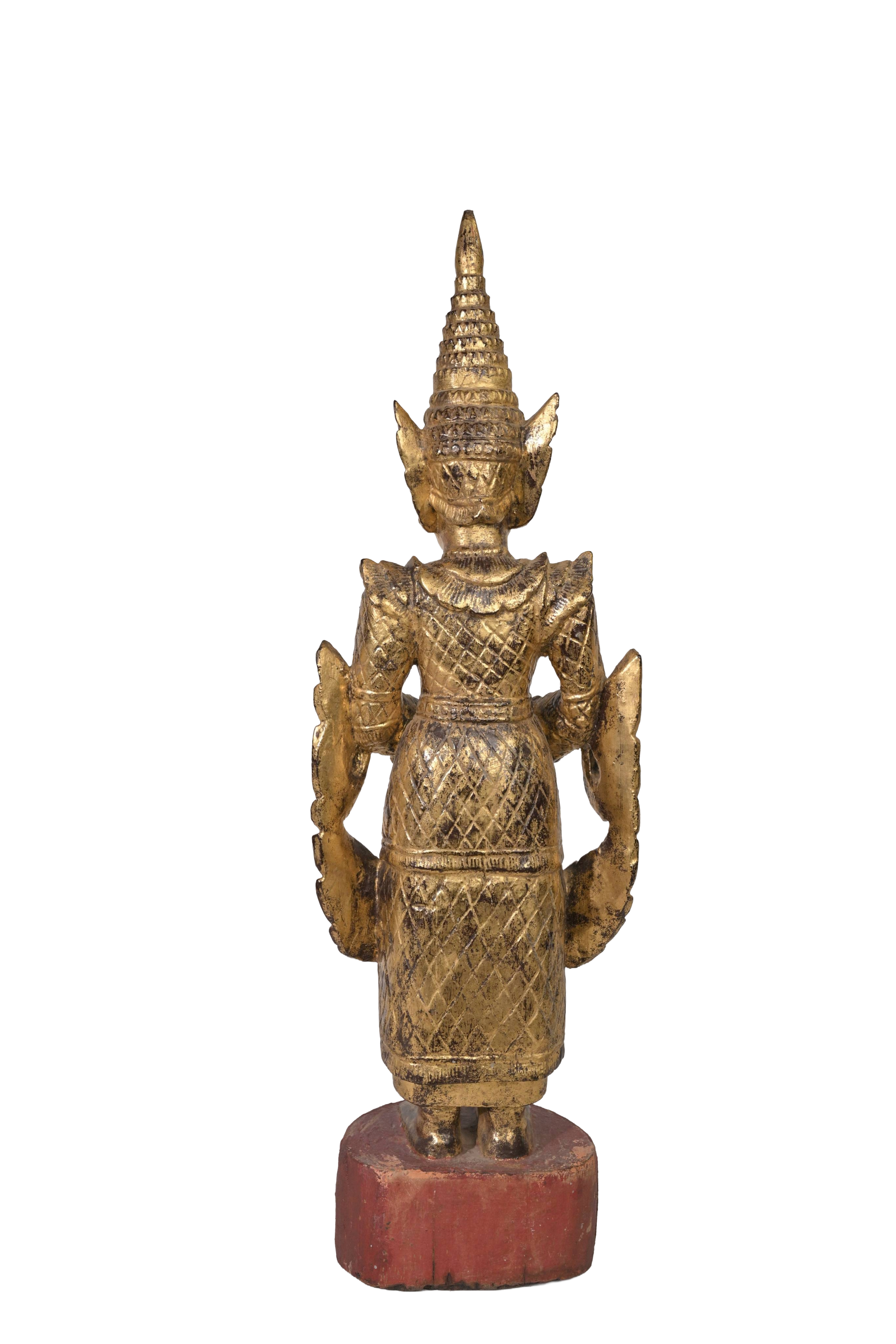 Royal Burmese Temple Guardian Sculpture