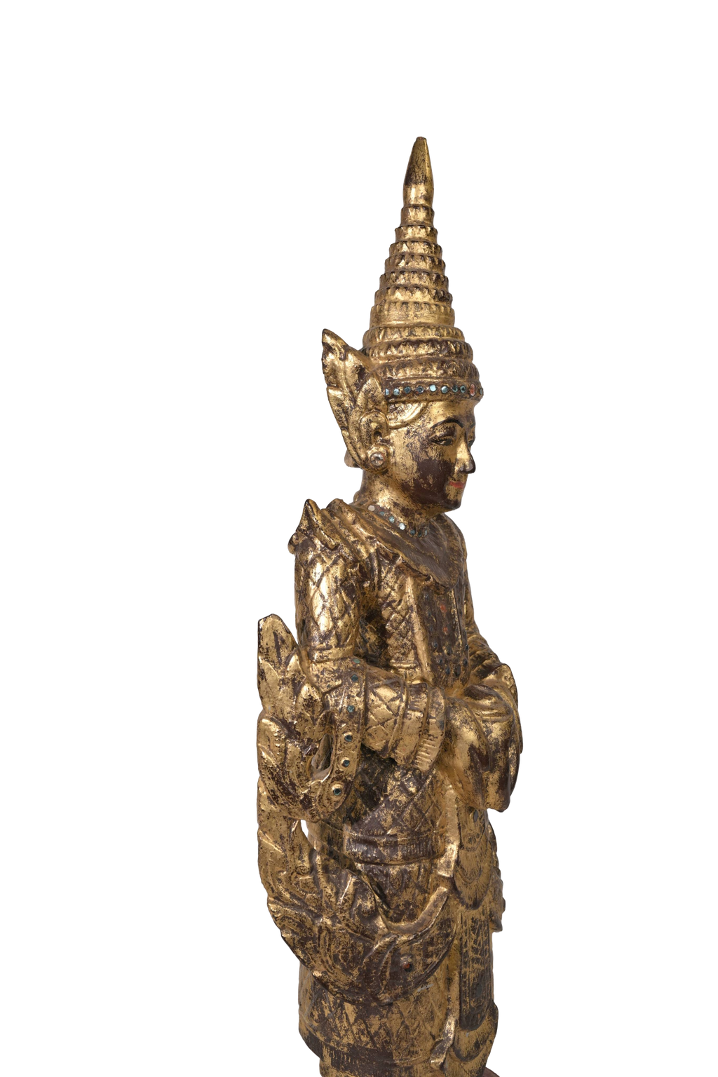 Royal Burmese Temple Guardian Sculpture