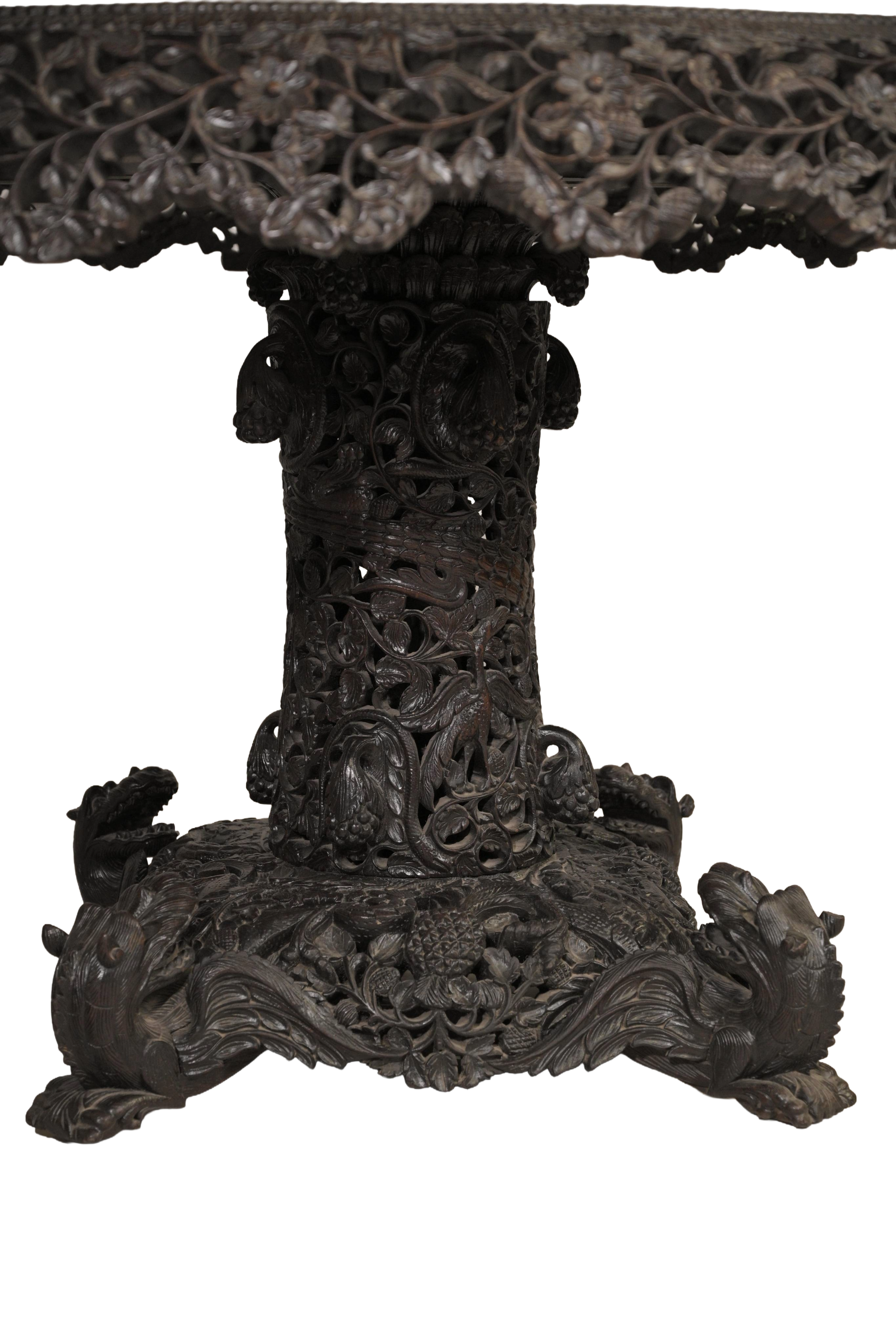Carved Marble Center Table