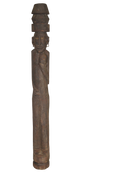 Tribal Hand-Carved Wooden Totem Sculpture