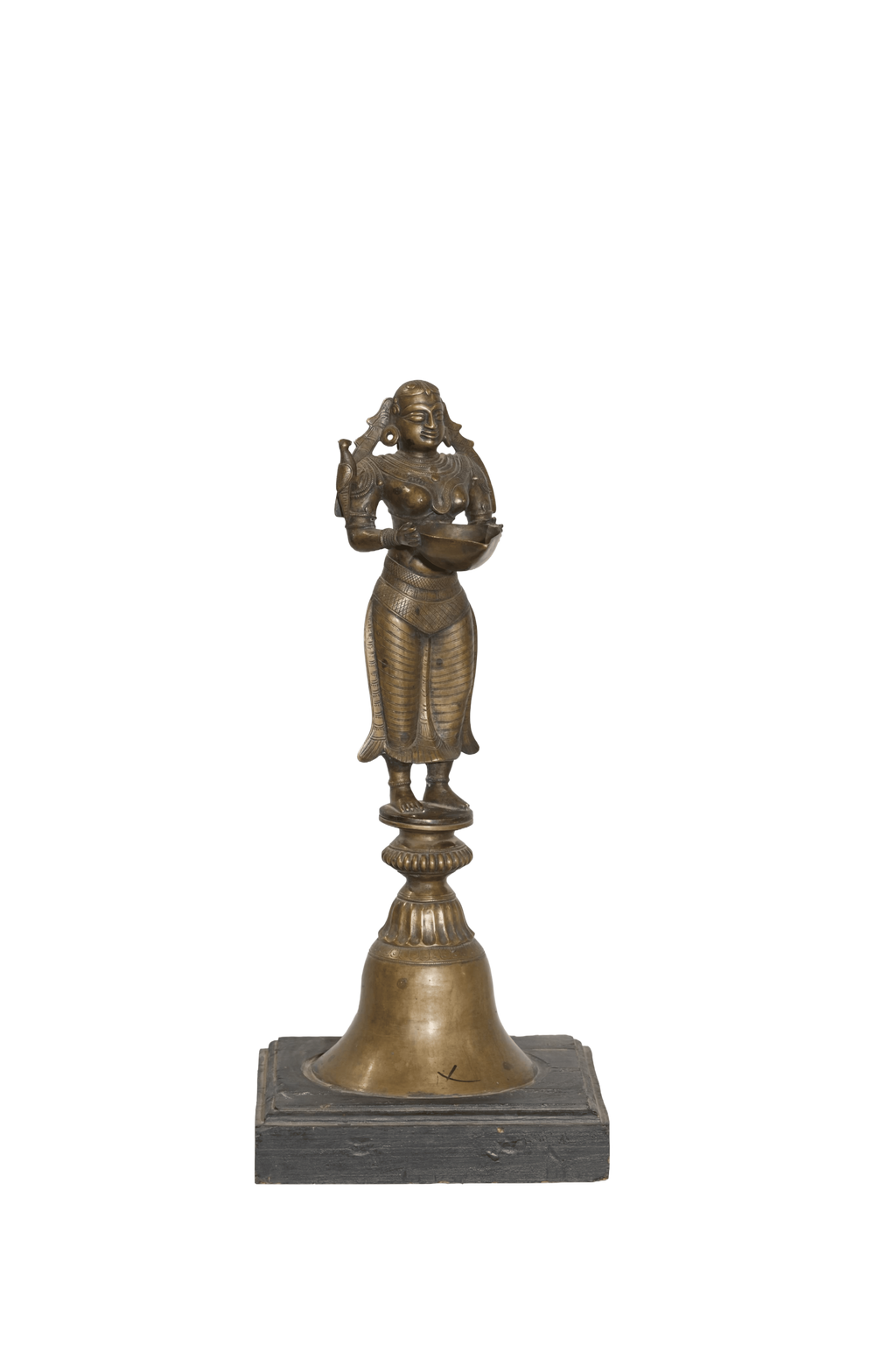 Antique Deepa Lakshmi Temple Lamp Sculpture