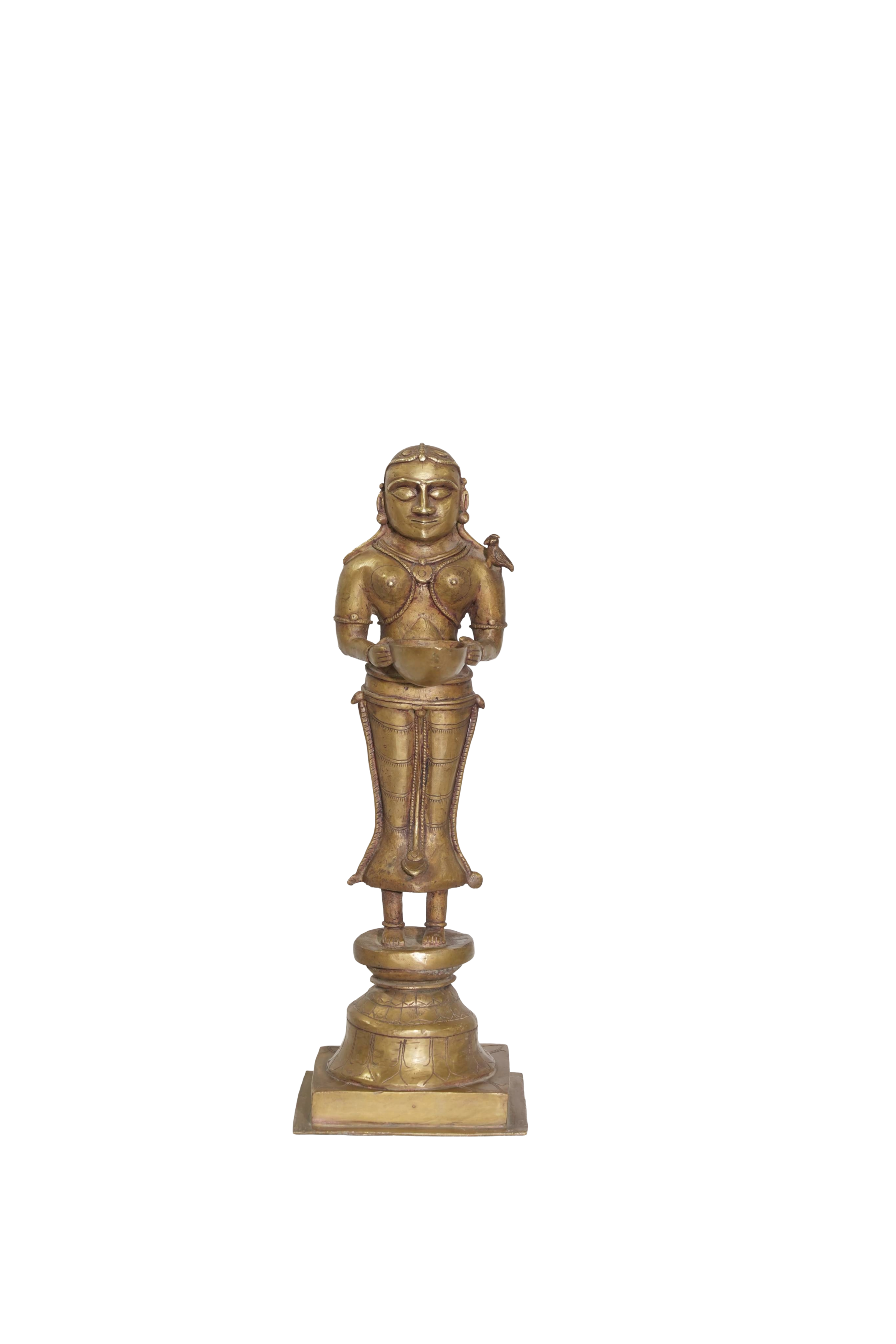 Sacred Deepa Lakshmi Brass Sculpture