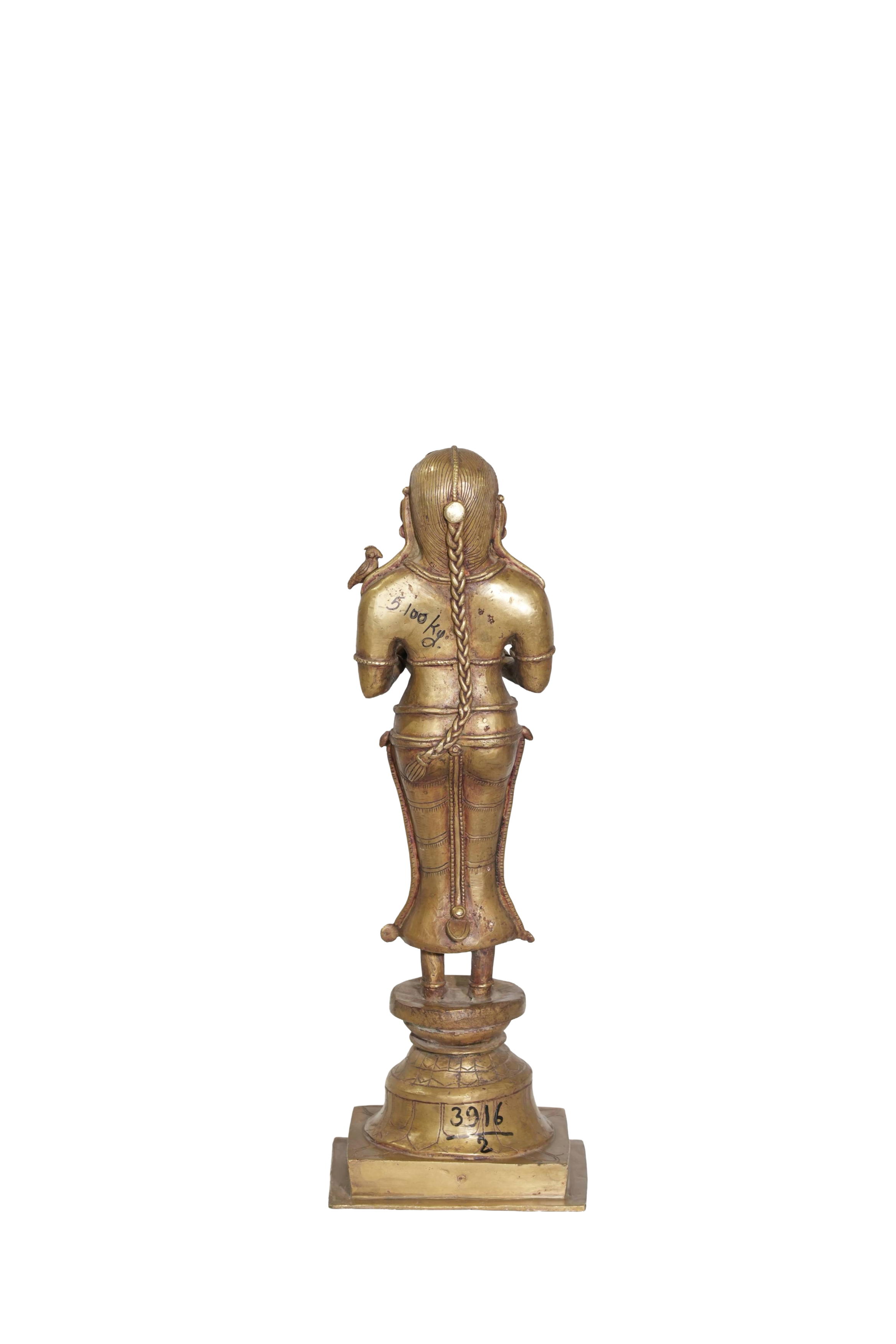 Sacred Deepa Lakshmi Brass Sculpture