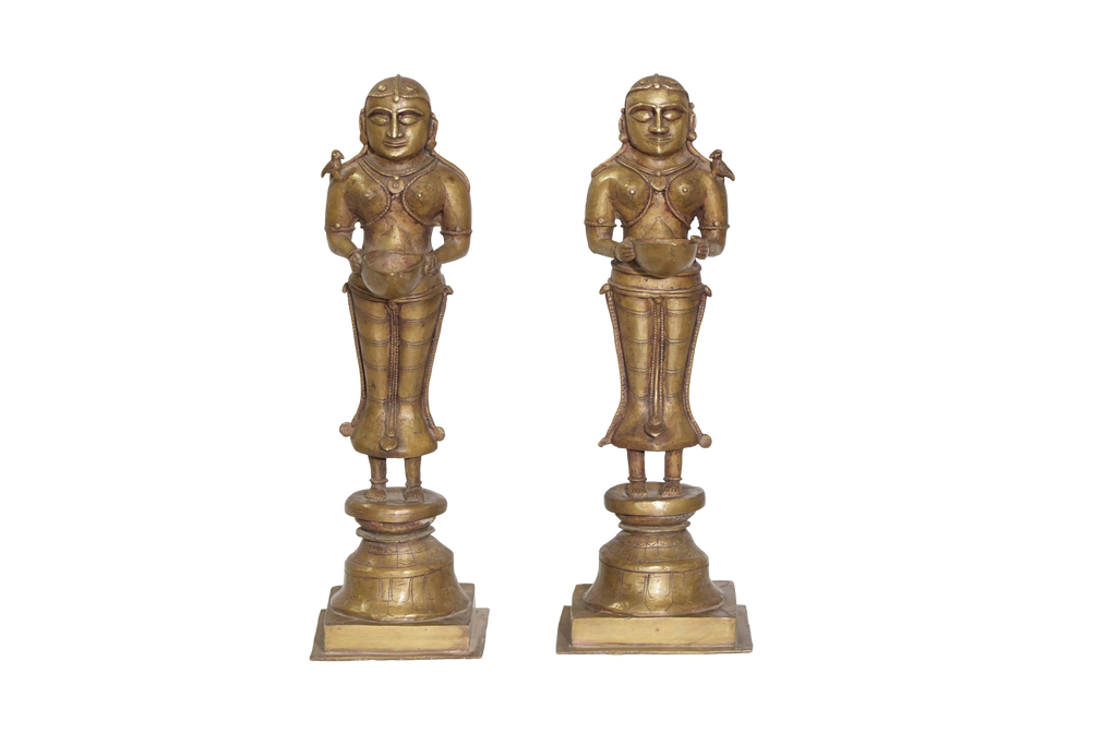Sacred Deepa Lakshmi Brass Sculpture