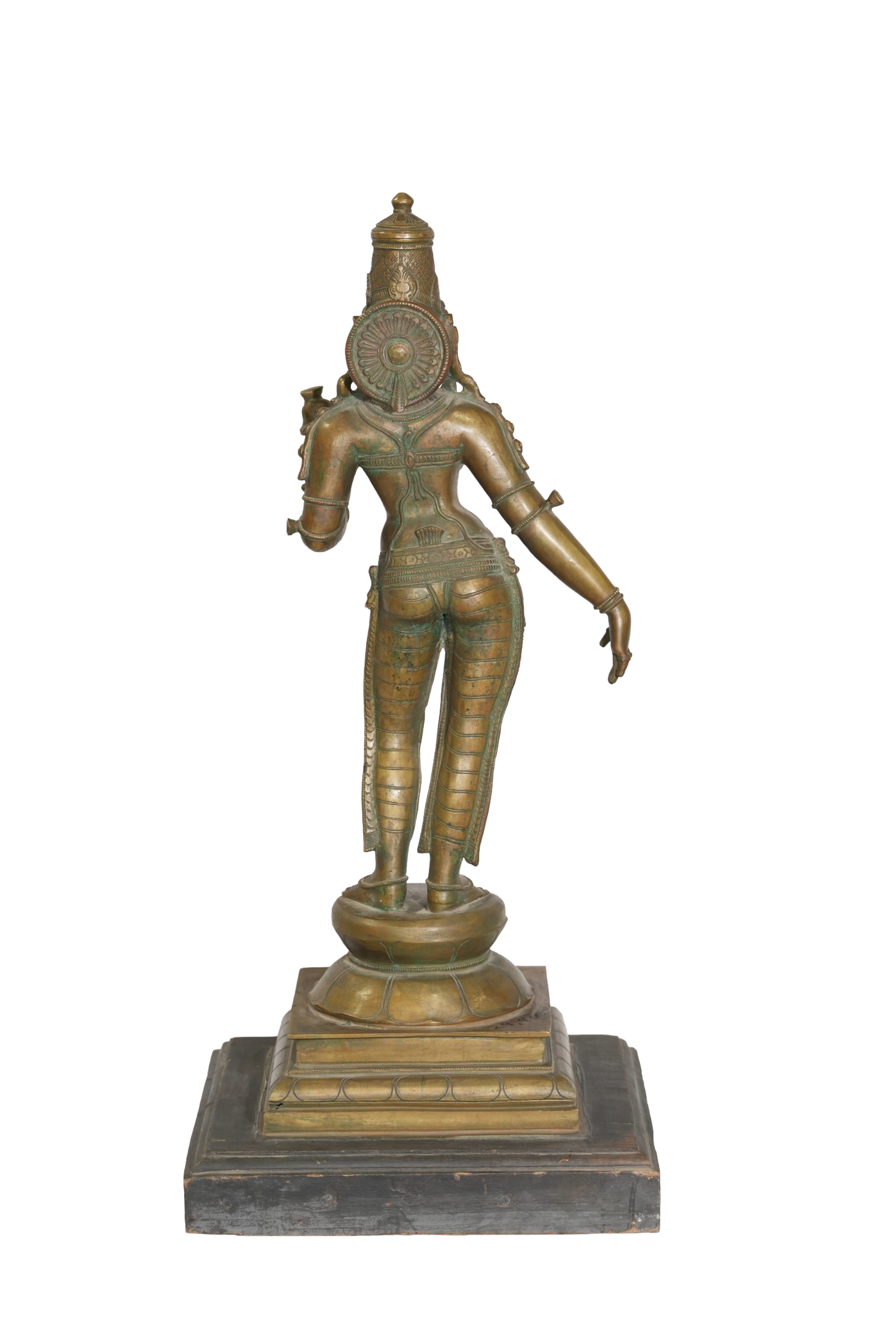 Sacred Goddess Parvati Bronze Sculpture