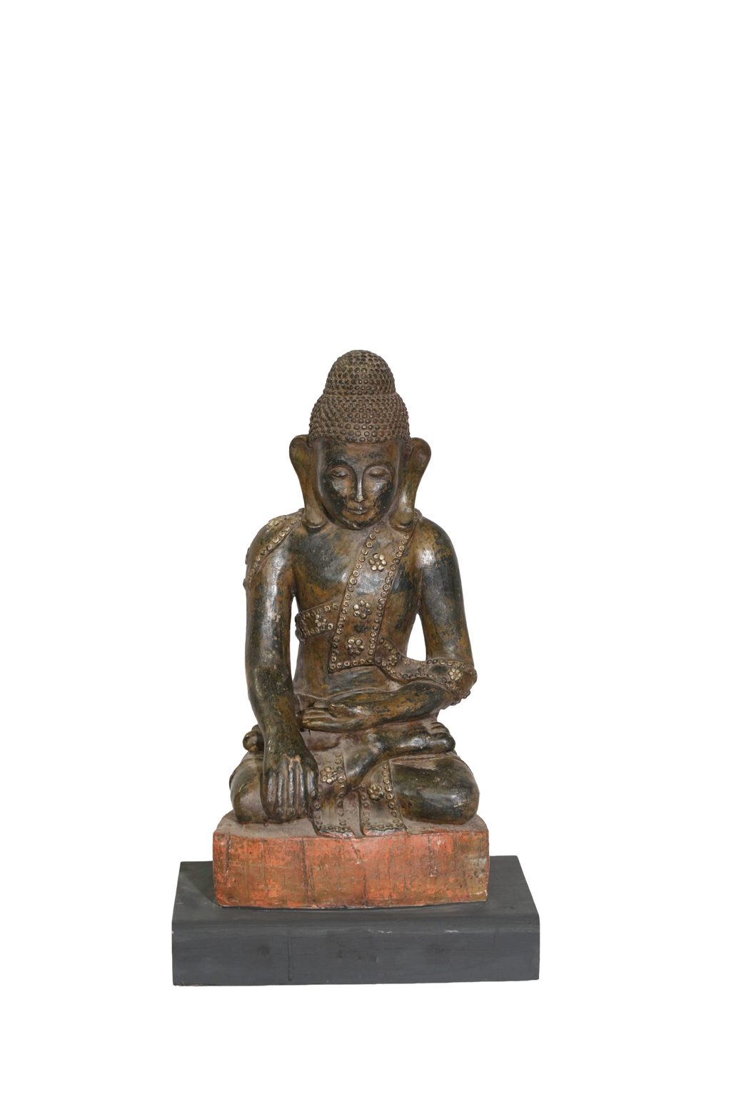 Seated Antique Buddha Meditation Statue