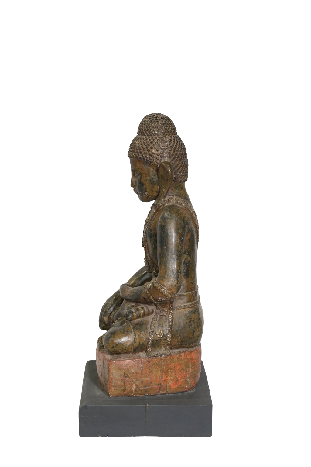 Seated Antique Buddha Meditation Statue