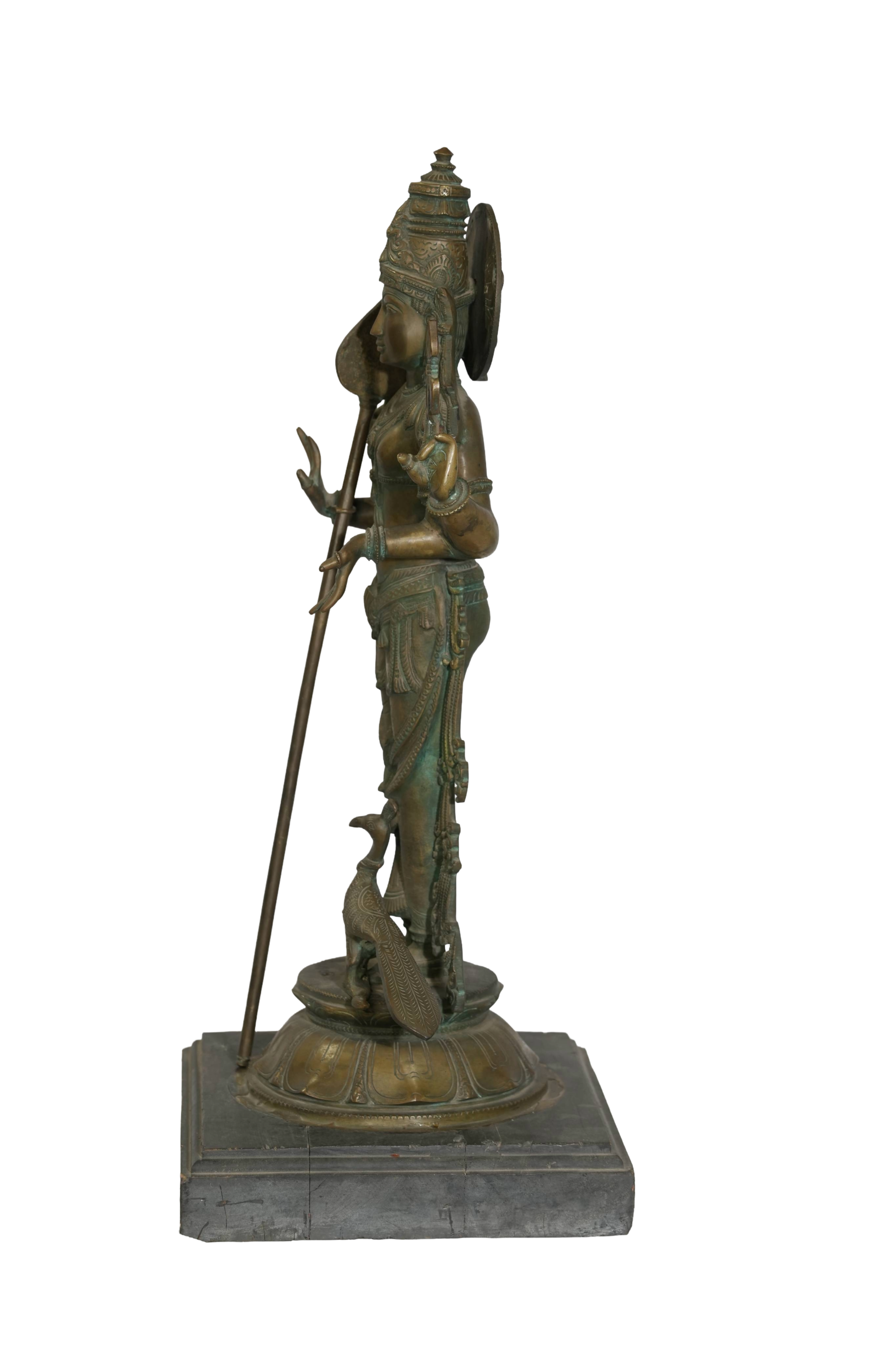 Bronze Kartikeya Divine Warrior Statue