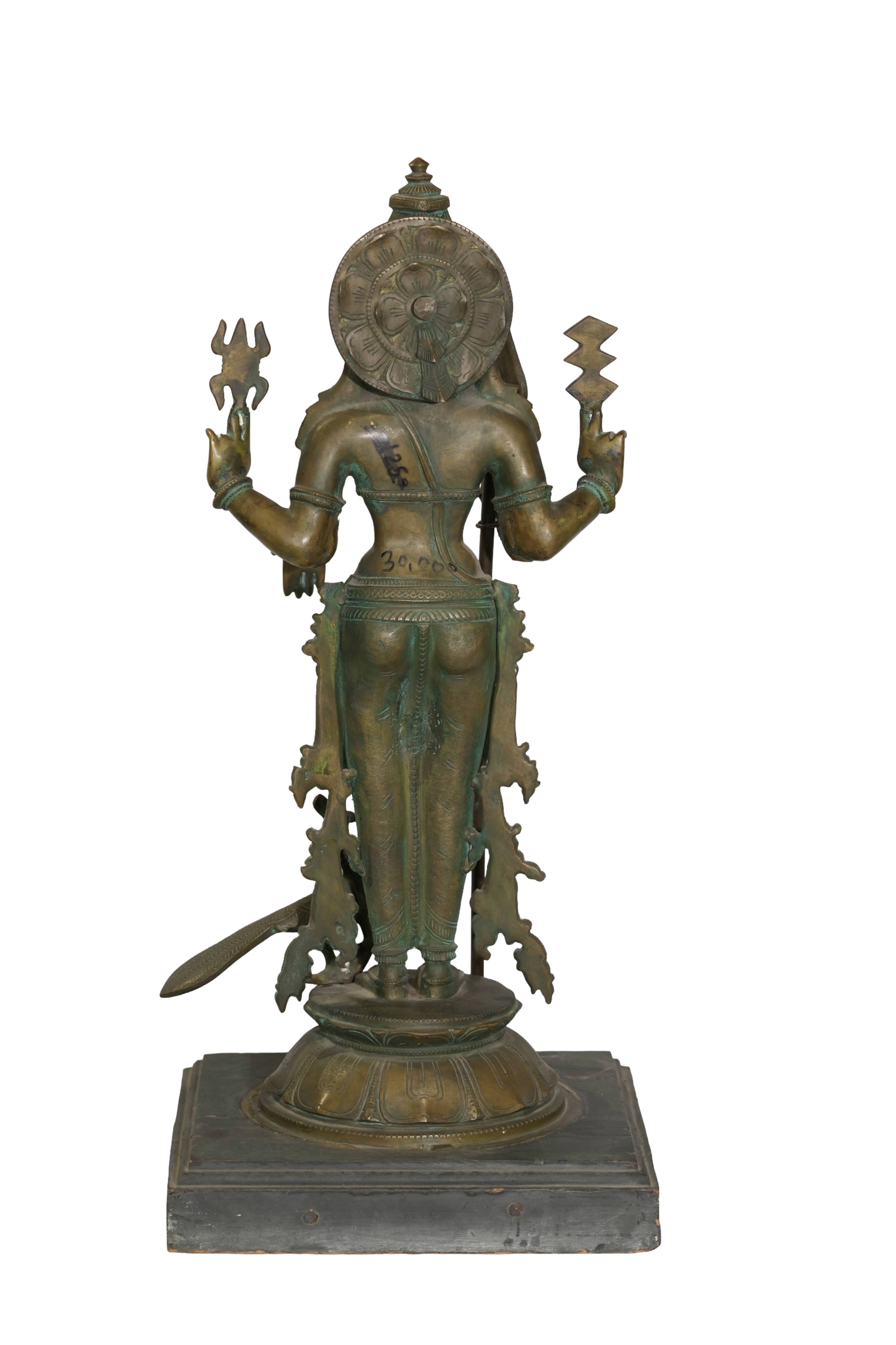 Bronze Kartikeya Divine Warrior Statue