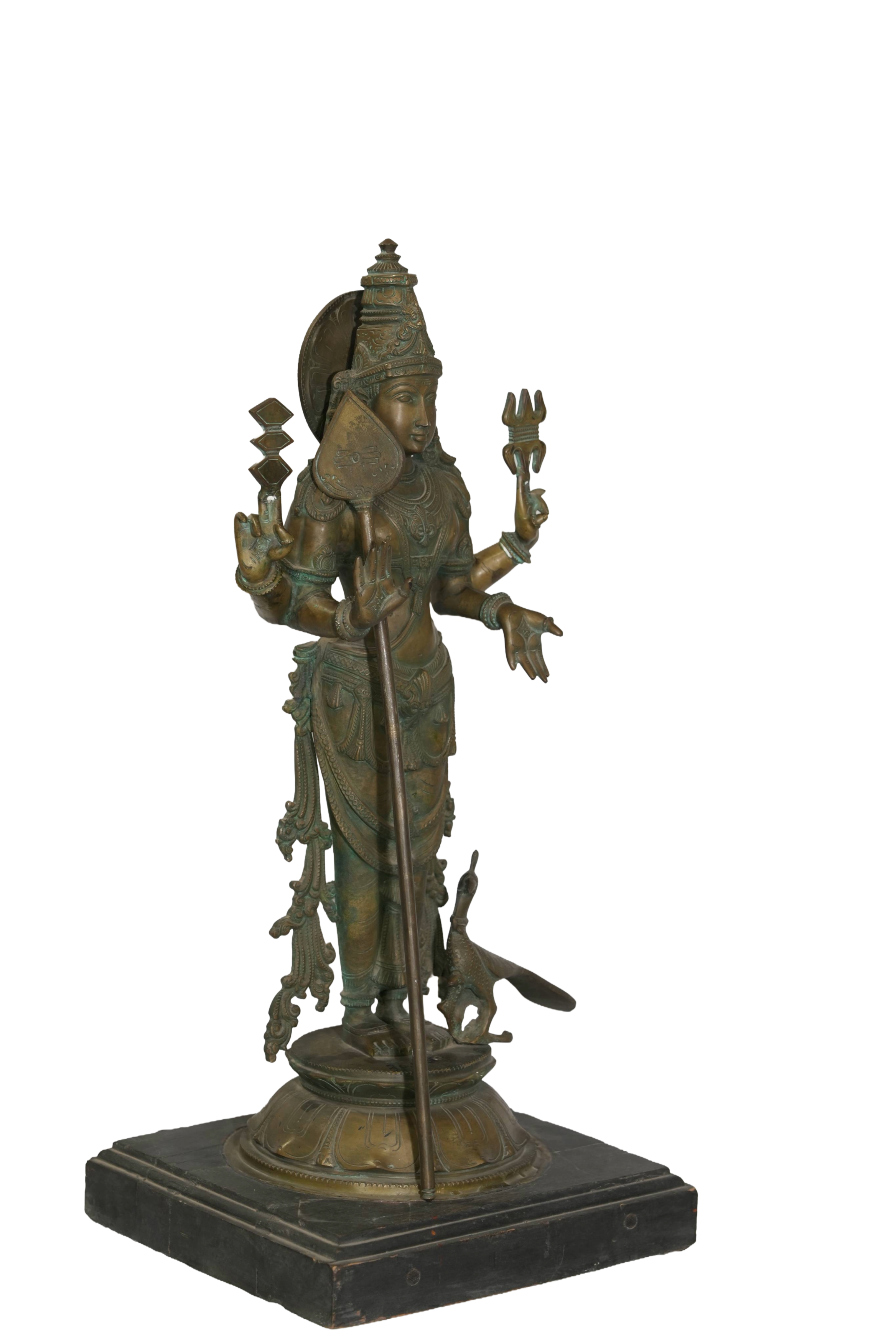 Bronze Kartikeya Divine Warrior Statue
