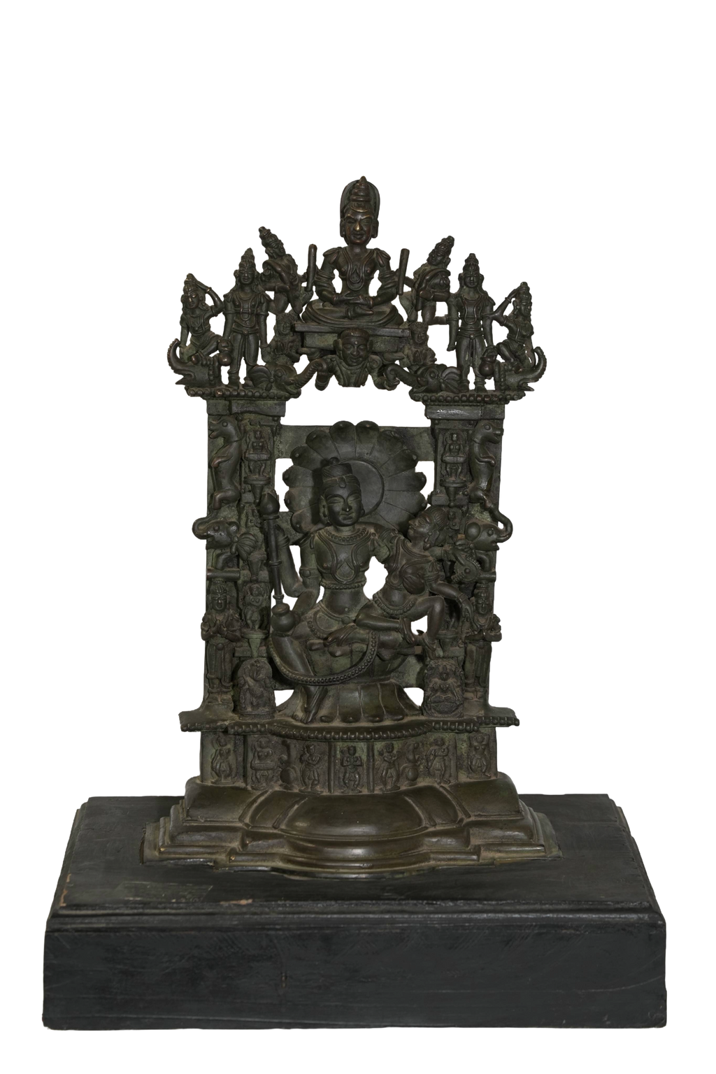 Sacred Padmavati Devi Bronze Shrine Sculpture