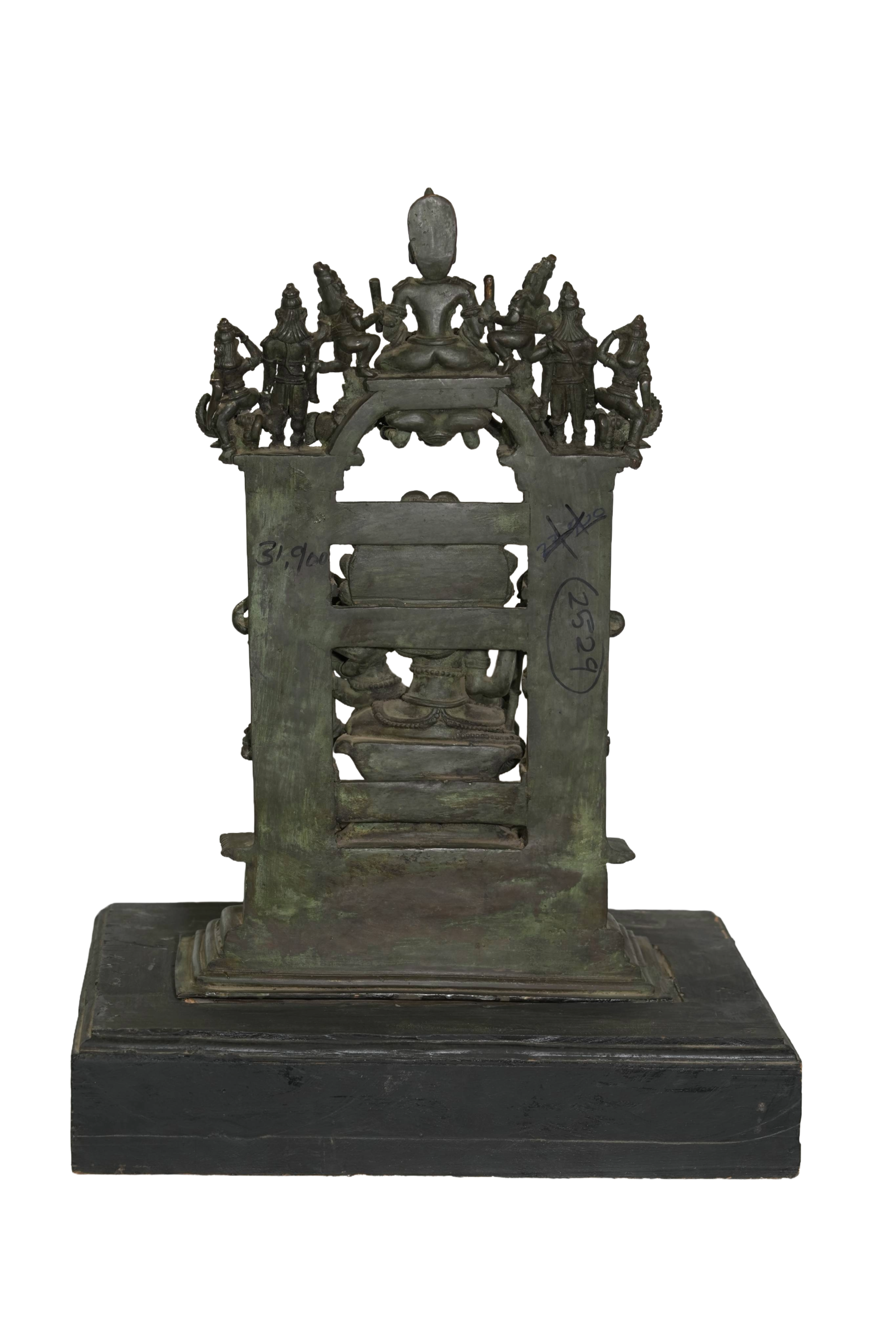 Sacred Padmavati Devi Bronze Shrine Sculpture