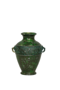 Antique Verdigris Dragon Brass Urn