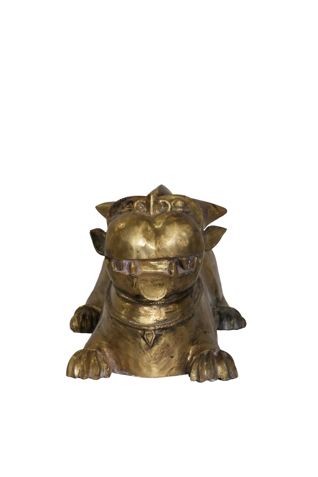 Vintage Brass Nandi Bull Sculpture