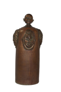 Tribal Copper Face Art Vessel
