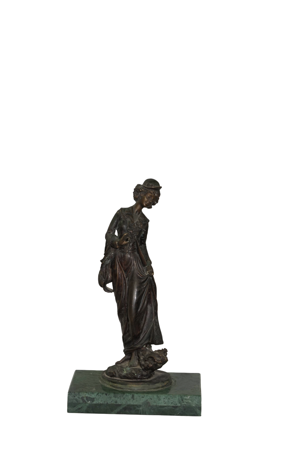 Classical Bronze Lady Figurine Sculpture