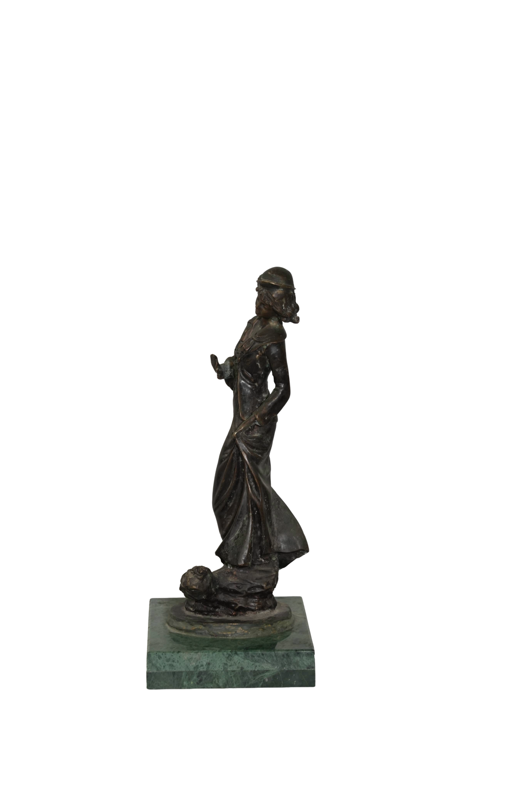 Classical Bronze Lady Figurine Sculpture