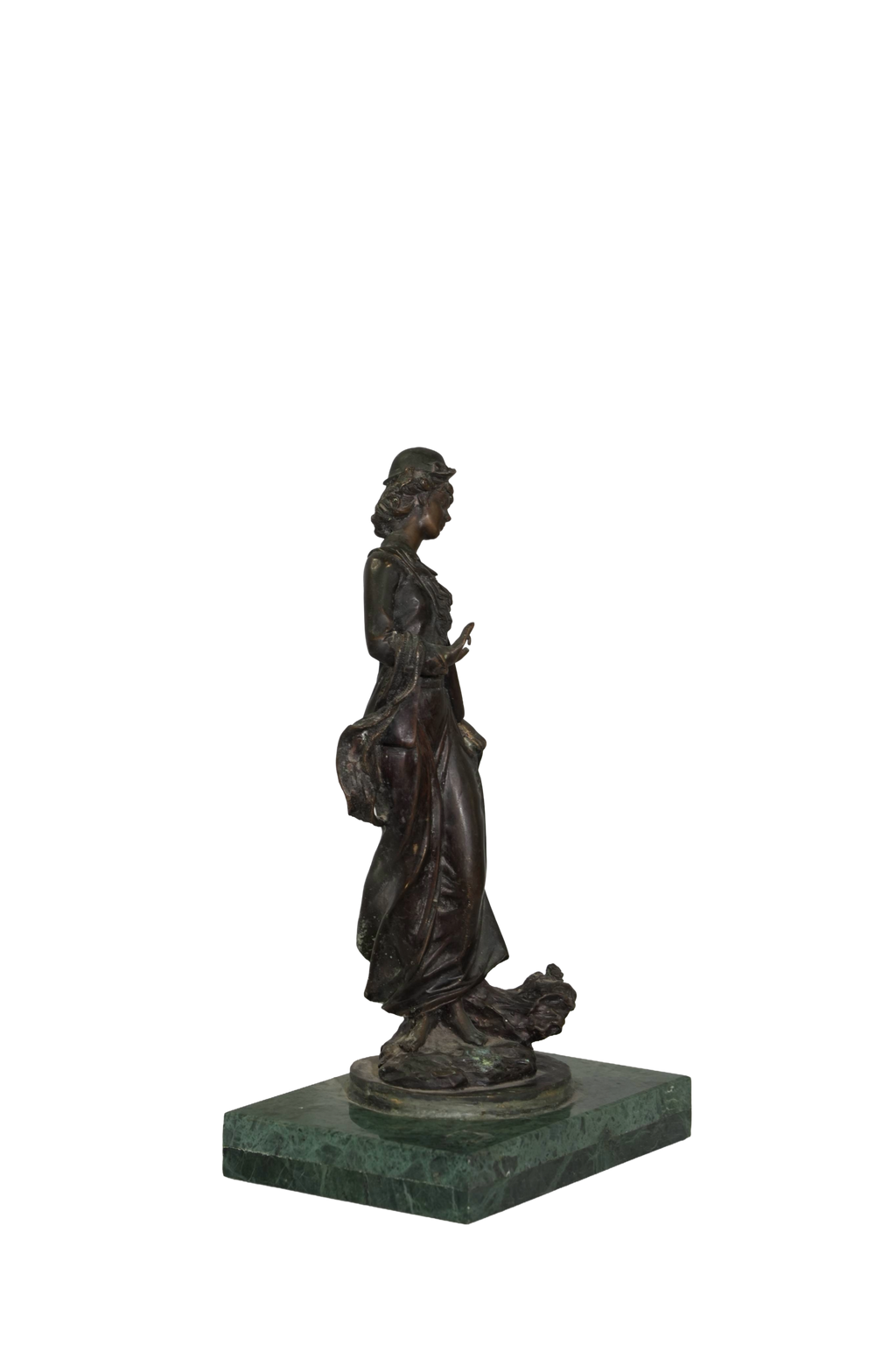 Classical Bronze Lady Figurine Sculpture