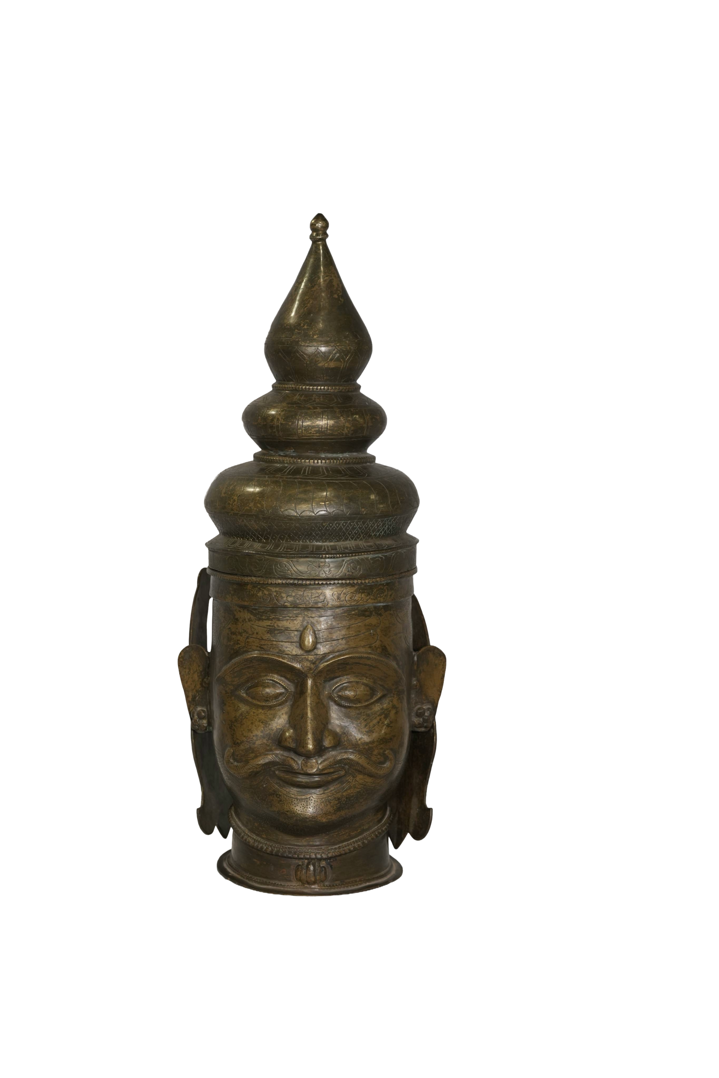 Antique Shiva Mukhlingam Bronze Head