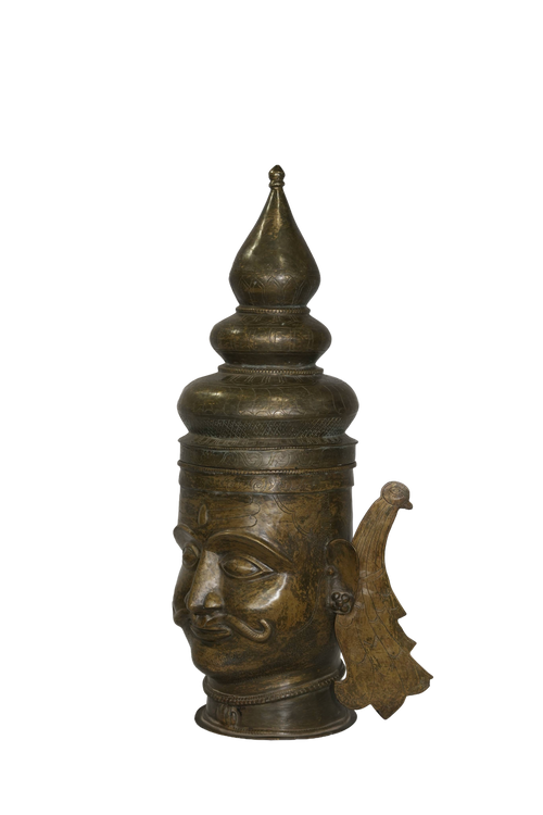 Antique Shiva Mukhlingam Bronze Head