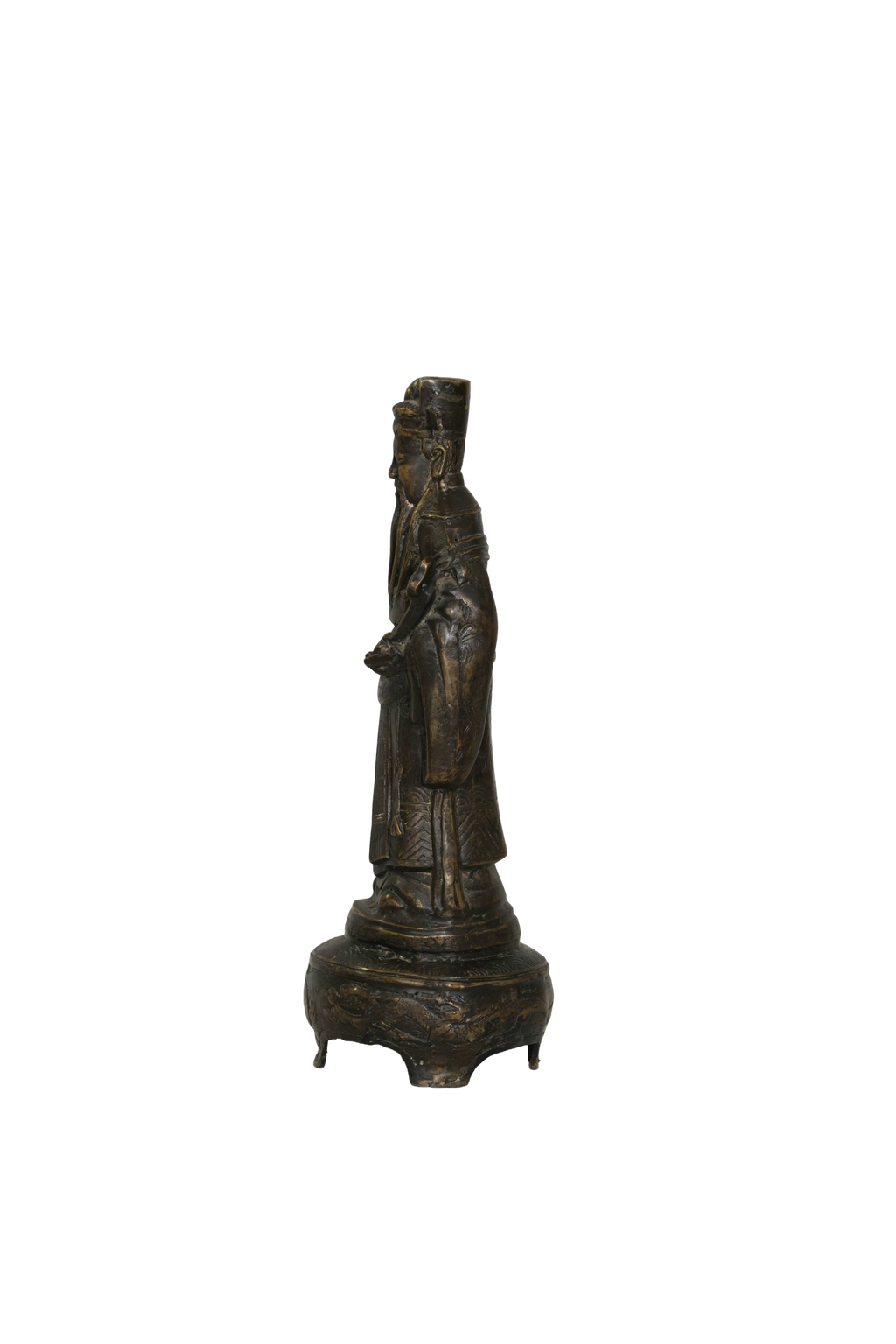 Chinese Lu Deity Bronze Prosperity Figurine