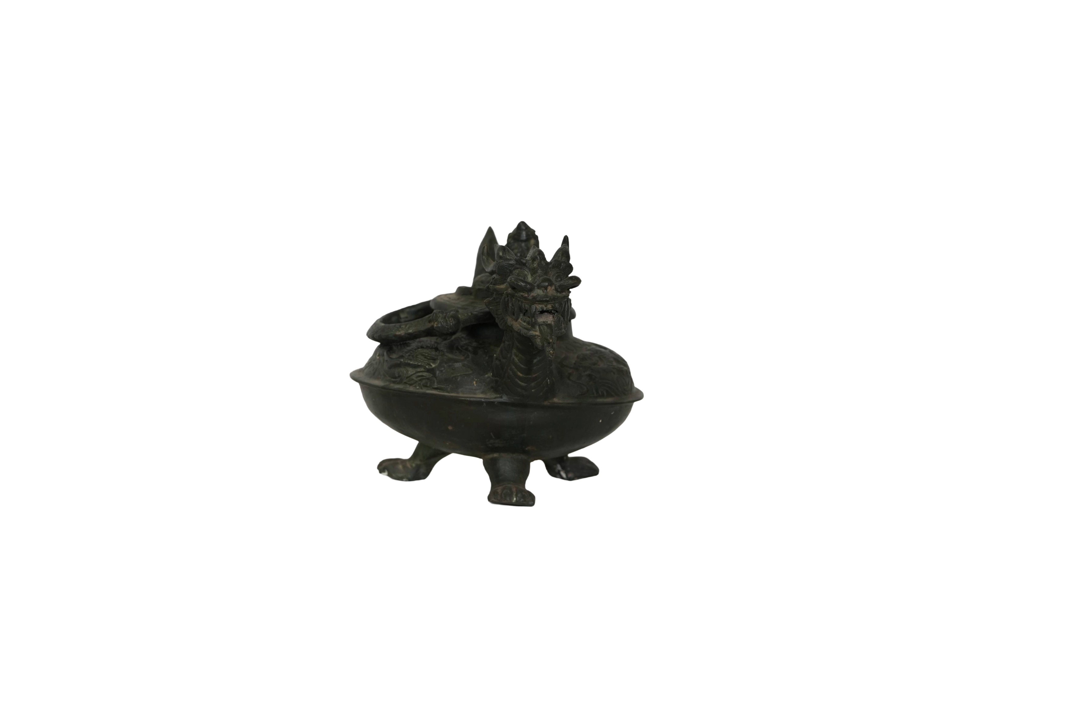 Chinese Dragon Bronze Incense Burner