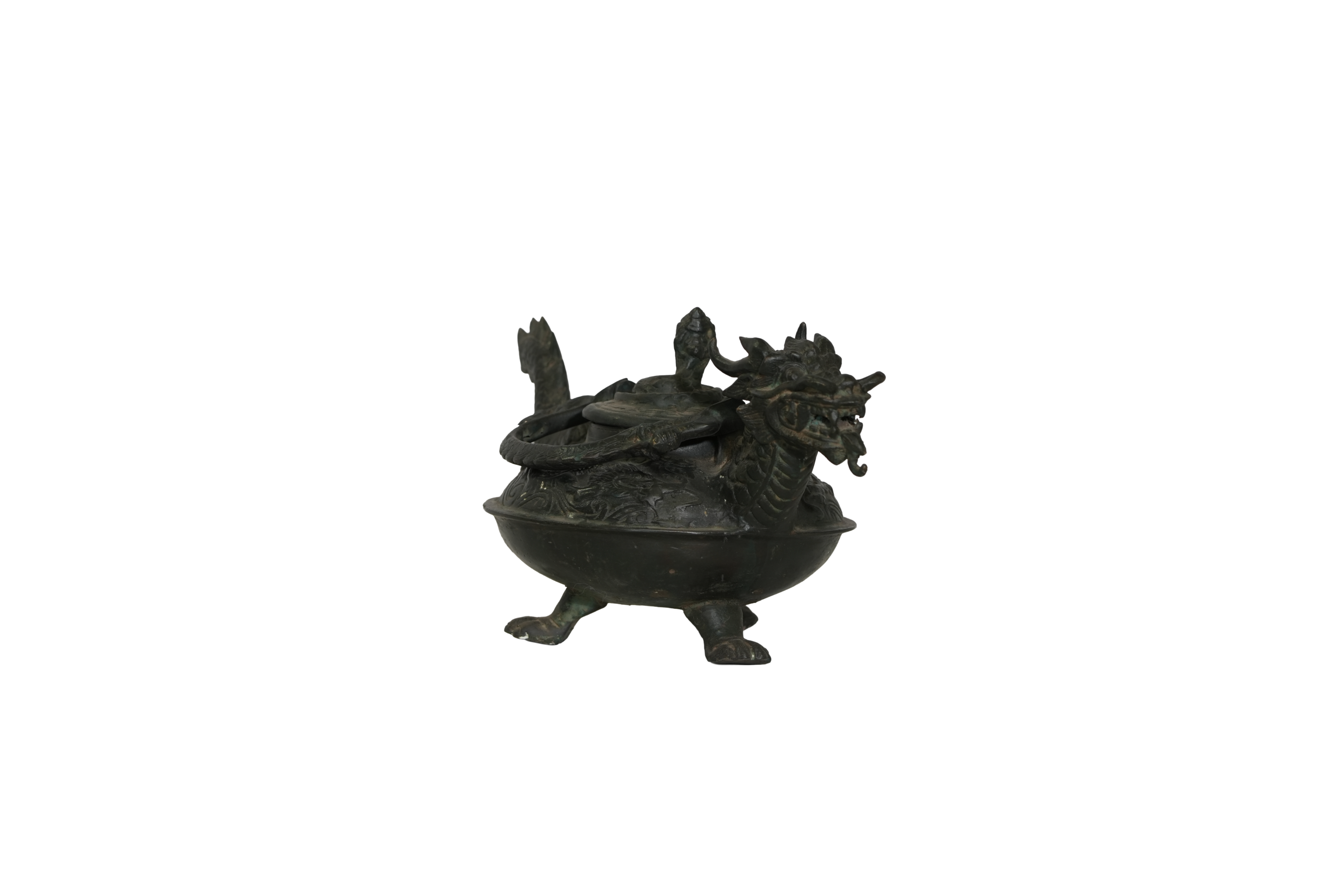 Chinese Dragon Bronze Incense Burner