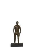 Antique Football Player Bronze Figurine