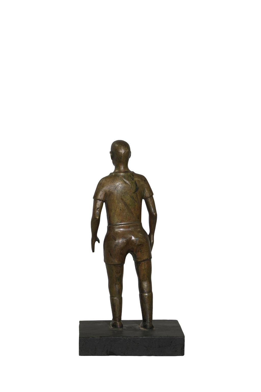 Antique Football Player Bronze Figurine