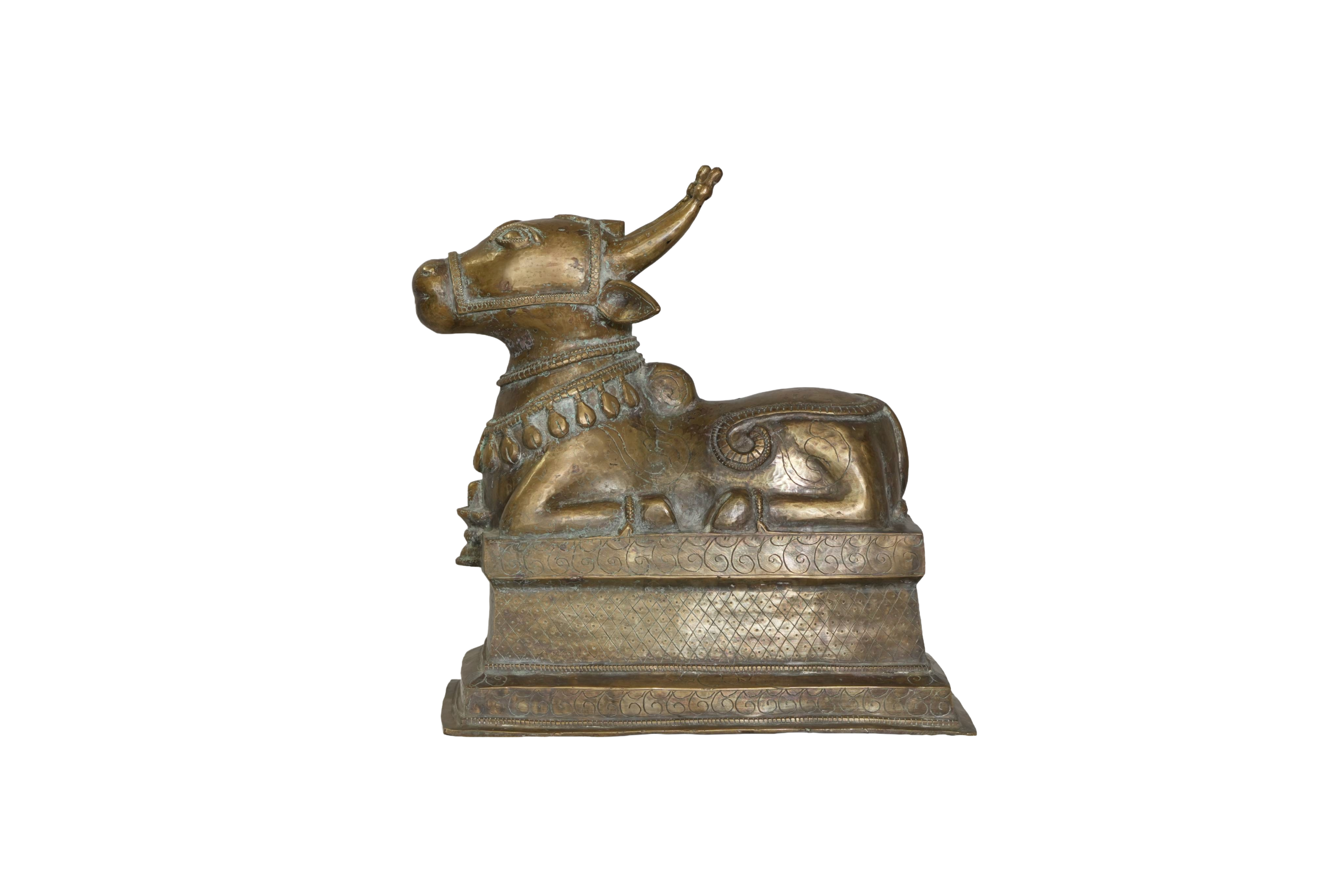Sacred Brass Nandi Bull Idol