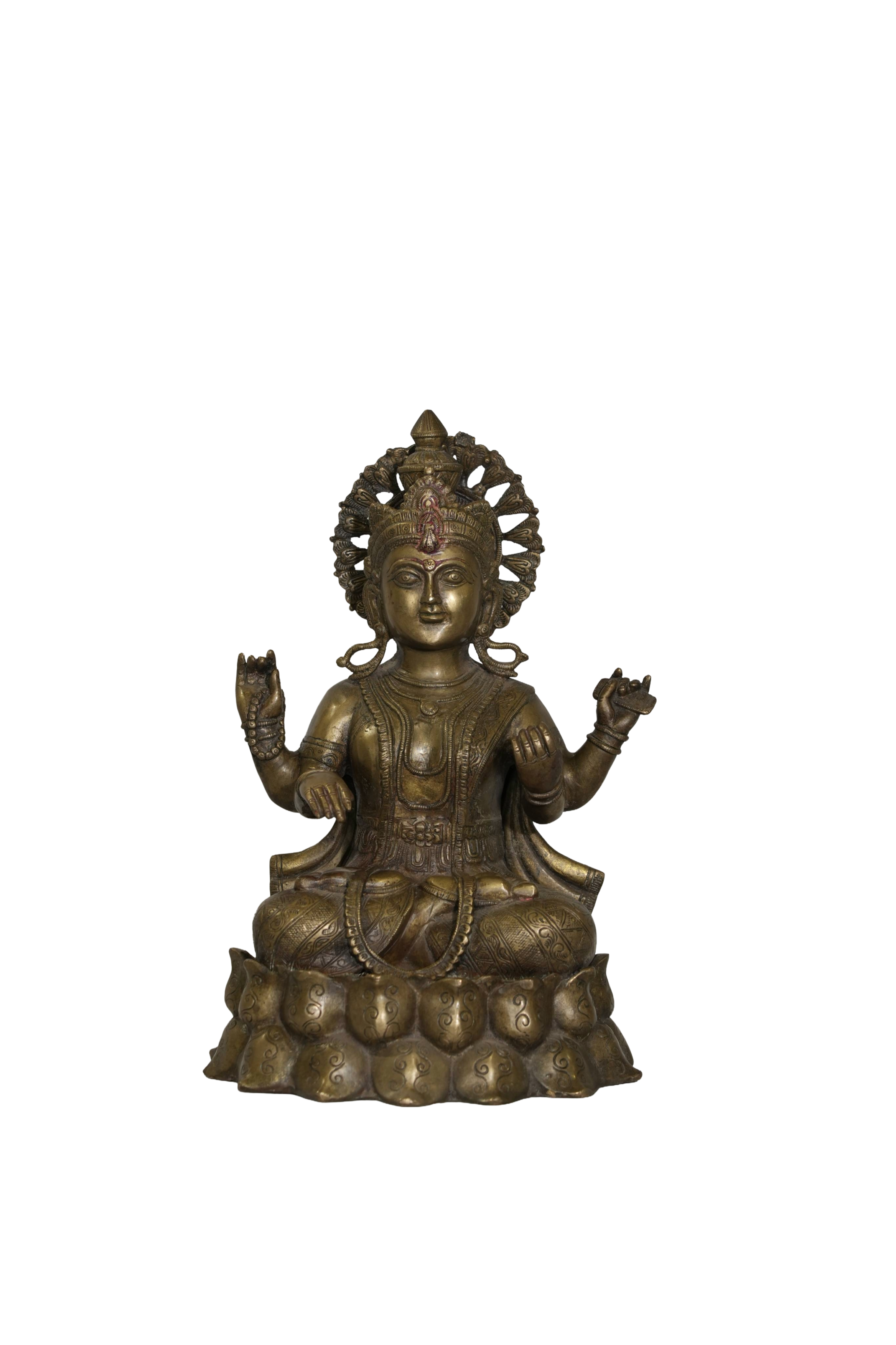 Goddess Lakshmi Brass Statue