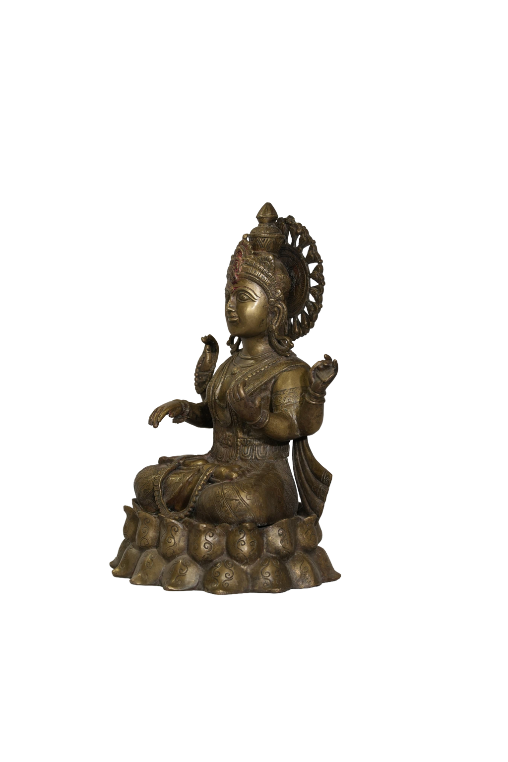 Goddess Lakshmi Brass Statue