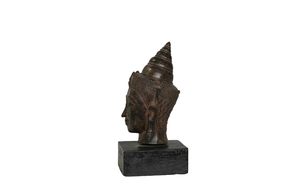 Handcrafted Thai Buddha Head Sculpture