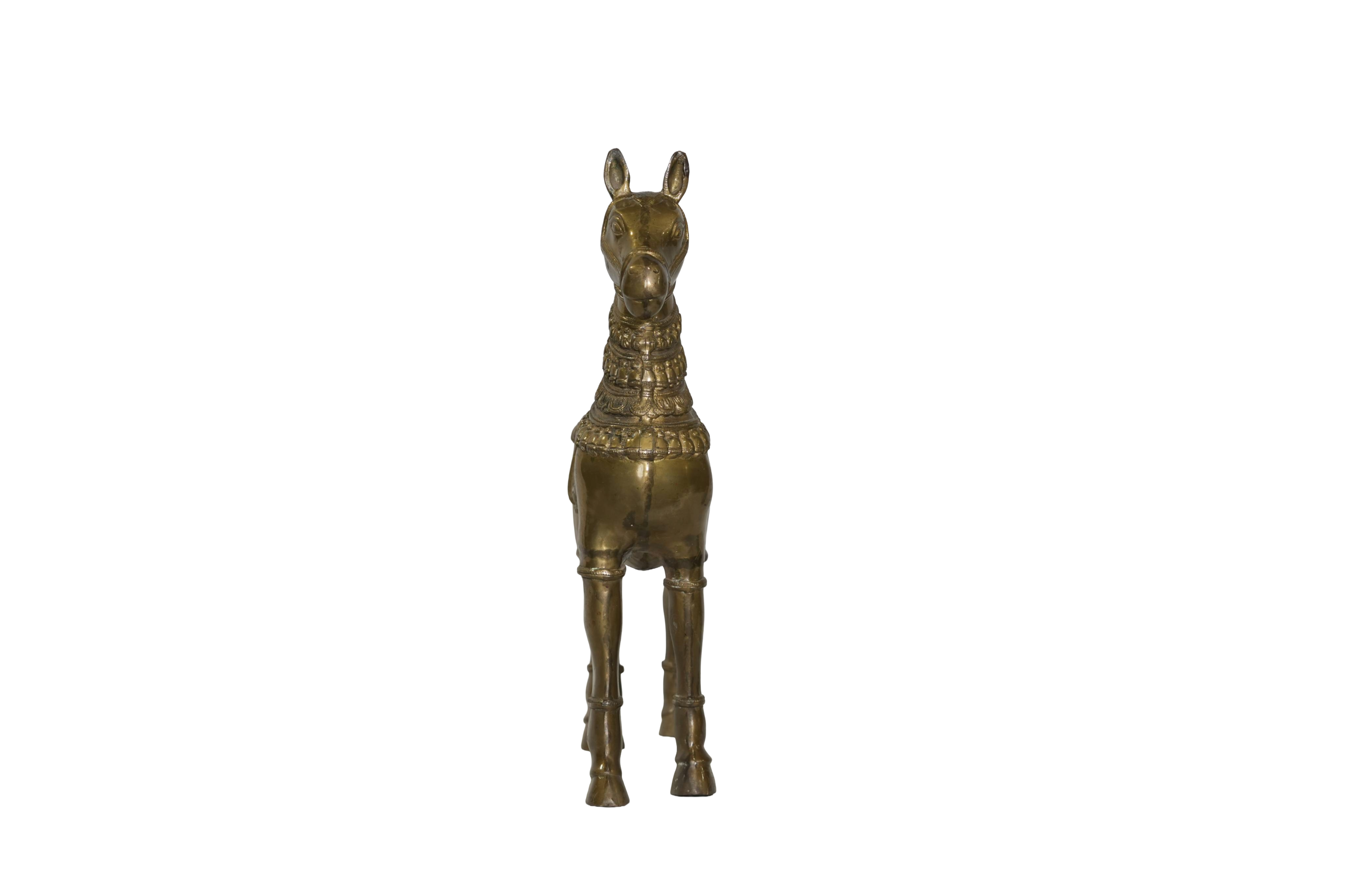Handcrafted Brass Horse Sculpture