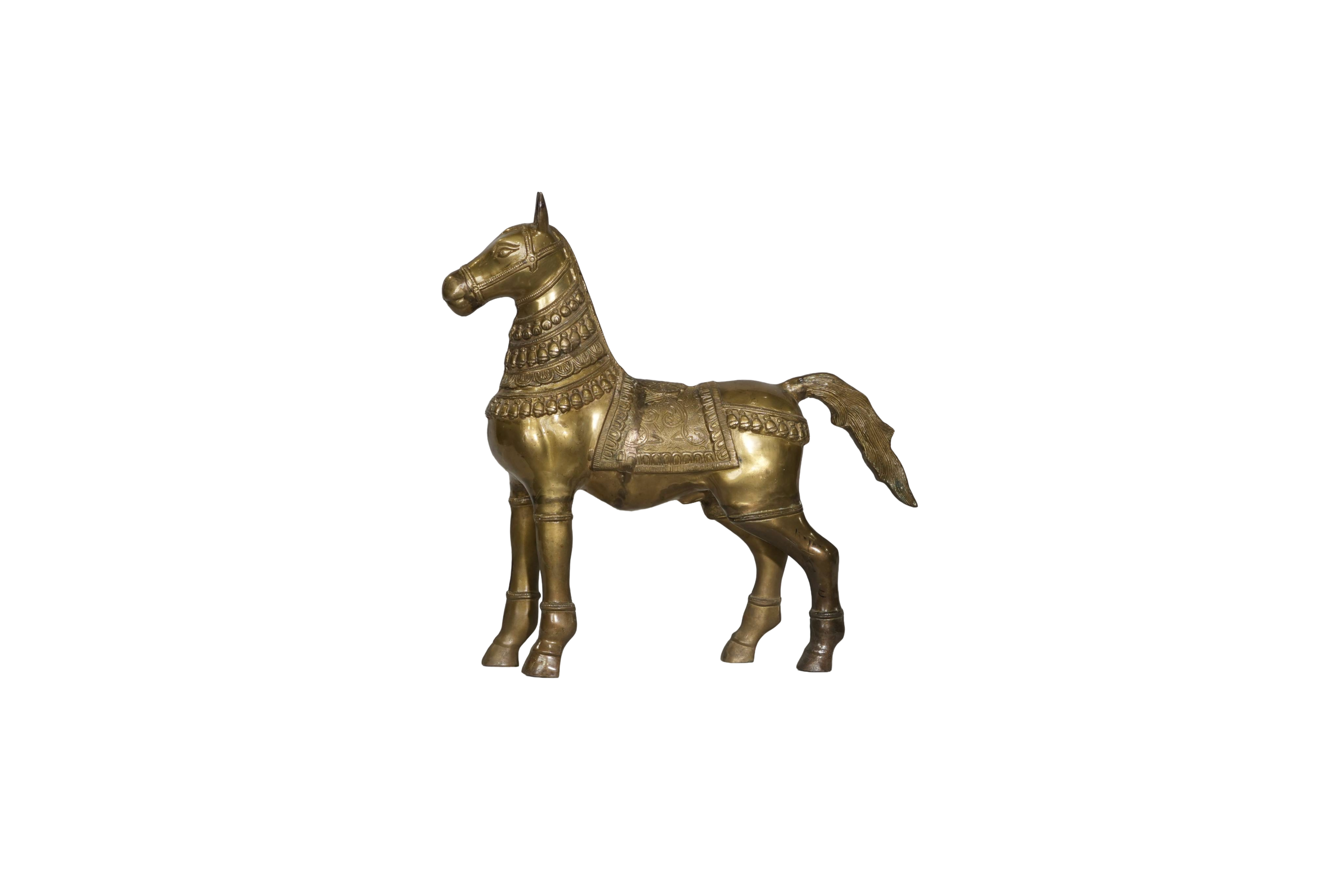 Handcrafted Brass Horse Sculpture
