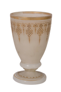 Frosted Gold Glass Goblet