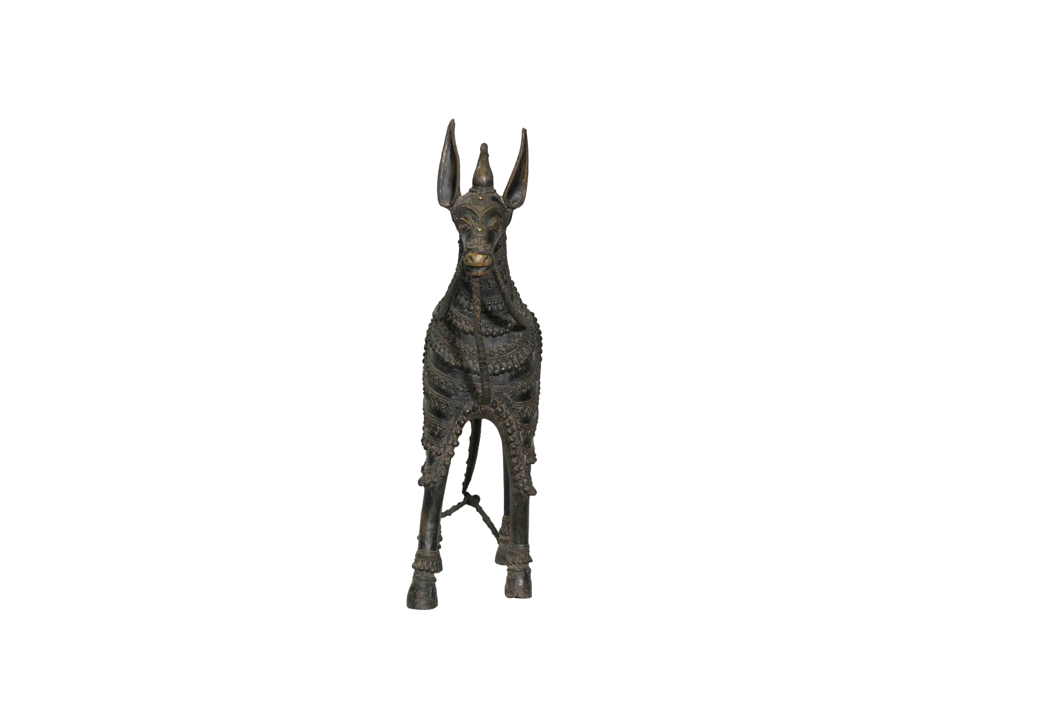 Antique Tribal Dhokra Art Horse Bronze Figurine