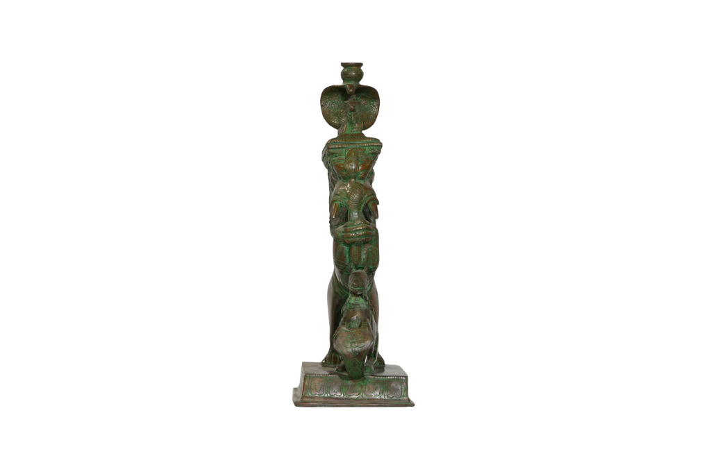 Mythical Yali and Nandi Bronze Sculpture