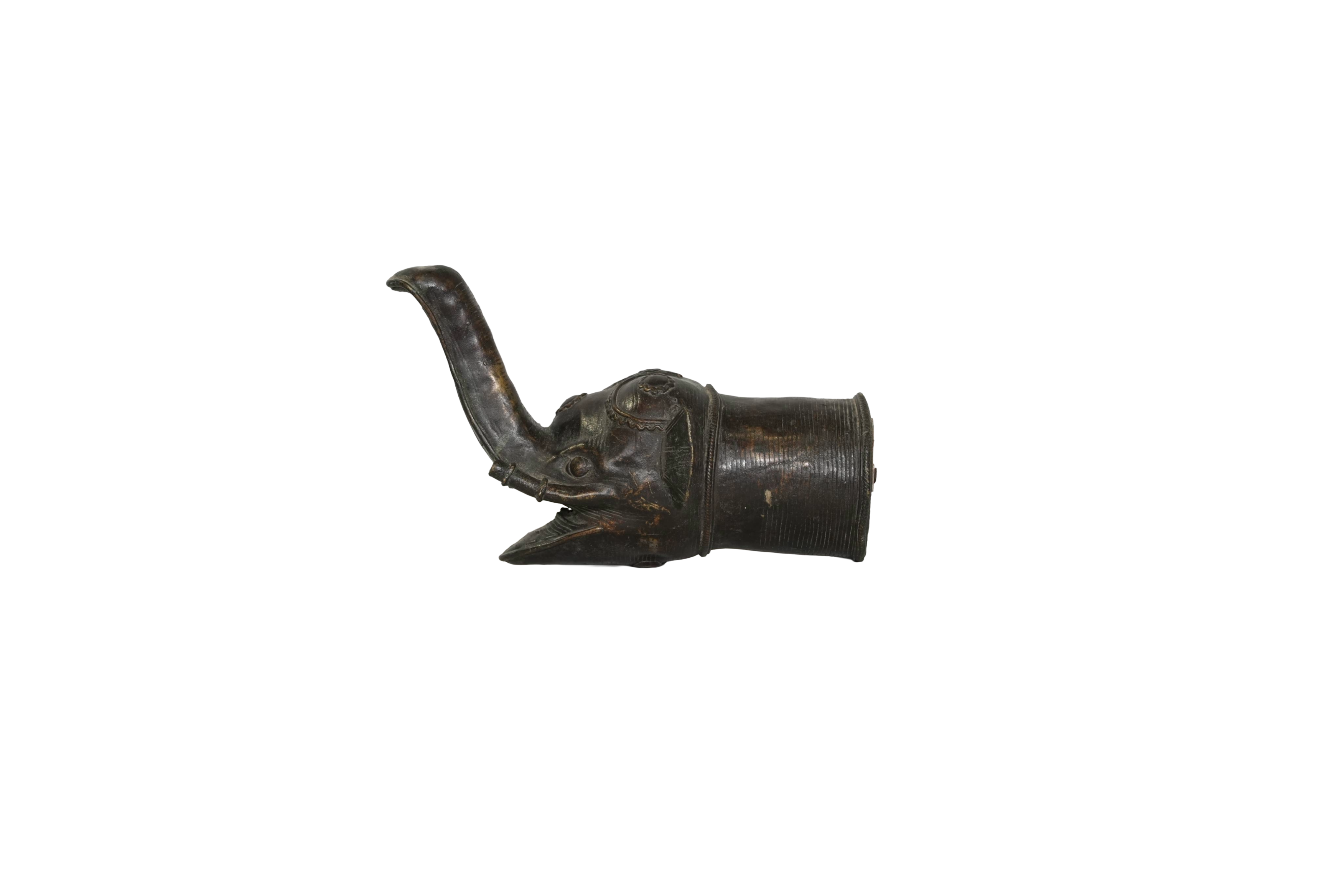 Antique Elephant Head Palanquin Finial