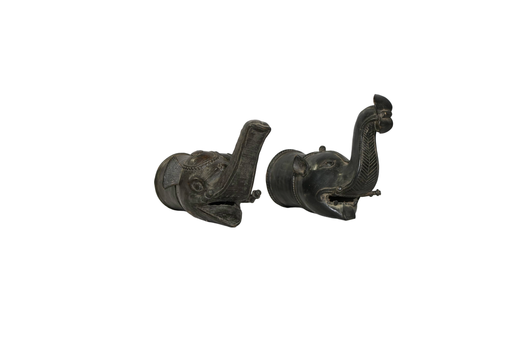 Antique Elephant Head Palanquin Finial