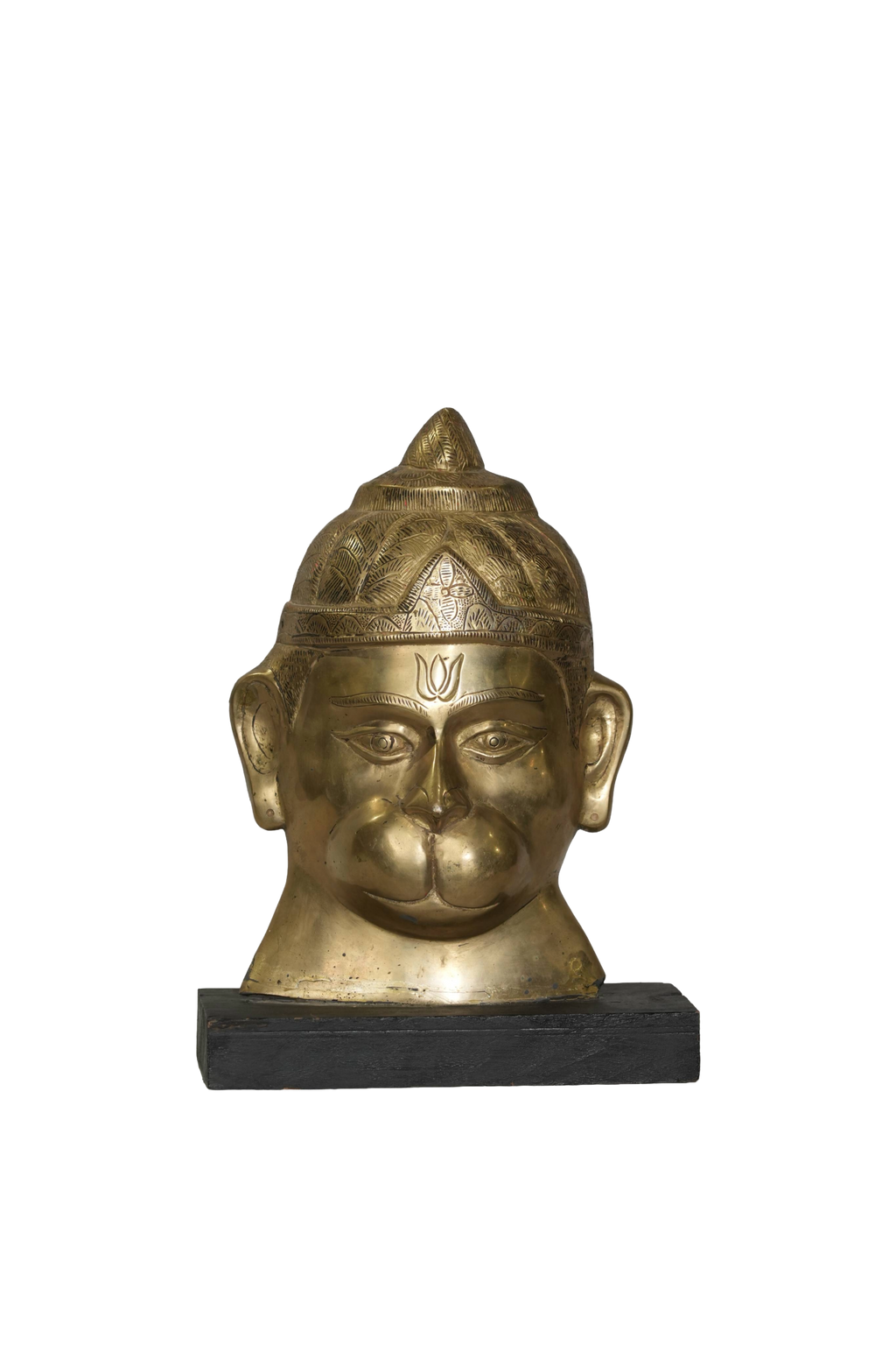 Sacred Hanuman Brass Head Sculpture