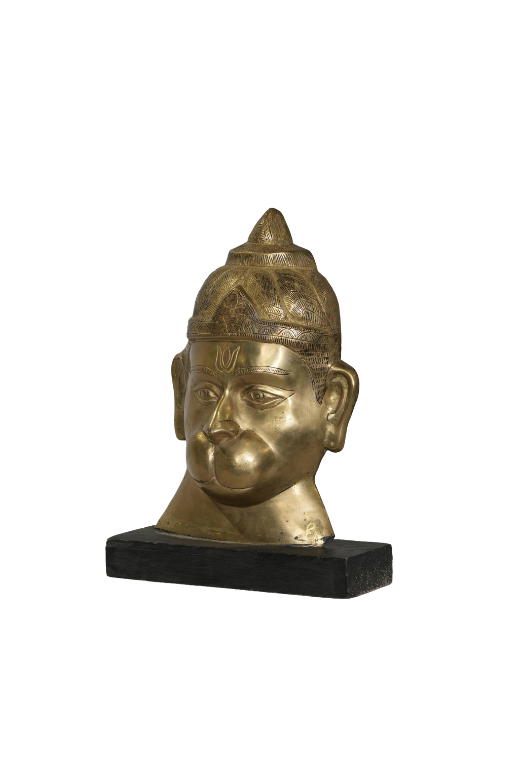 Sacred Hanuman Brass Head Sculpture