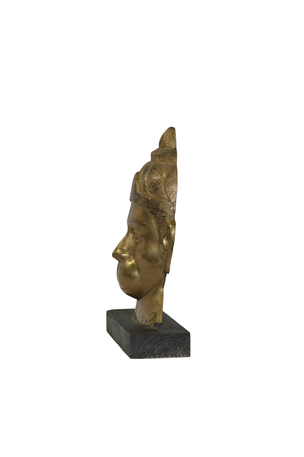 Sacred Hanuman Brass Head Sculpture