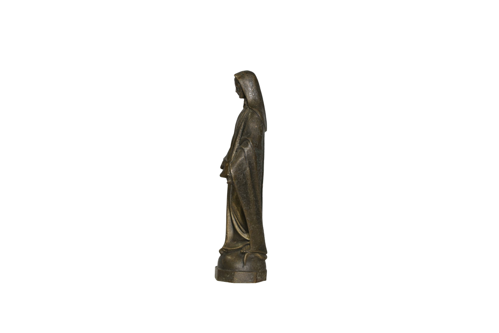 Vintage Madonna Bronze Religious Statue