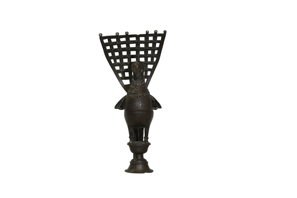 Vintage Peacock Brass Incense Holder
