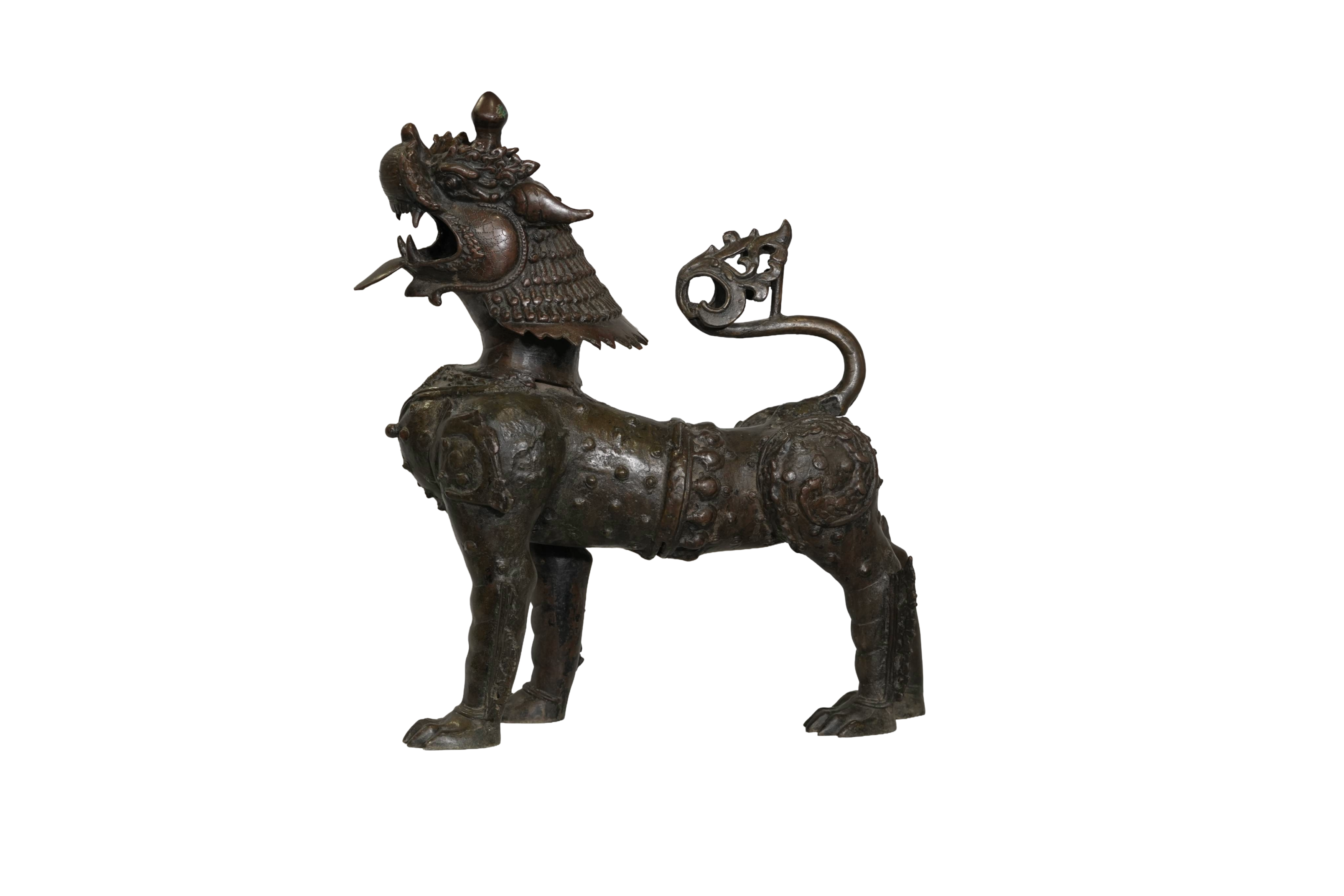 Antique Mythical Guardian Lion Sculpture